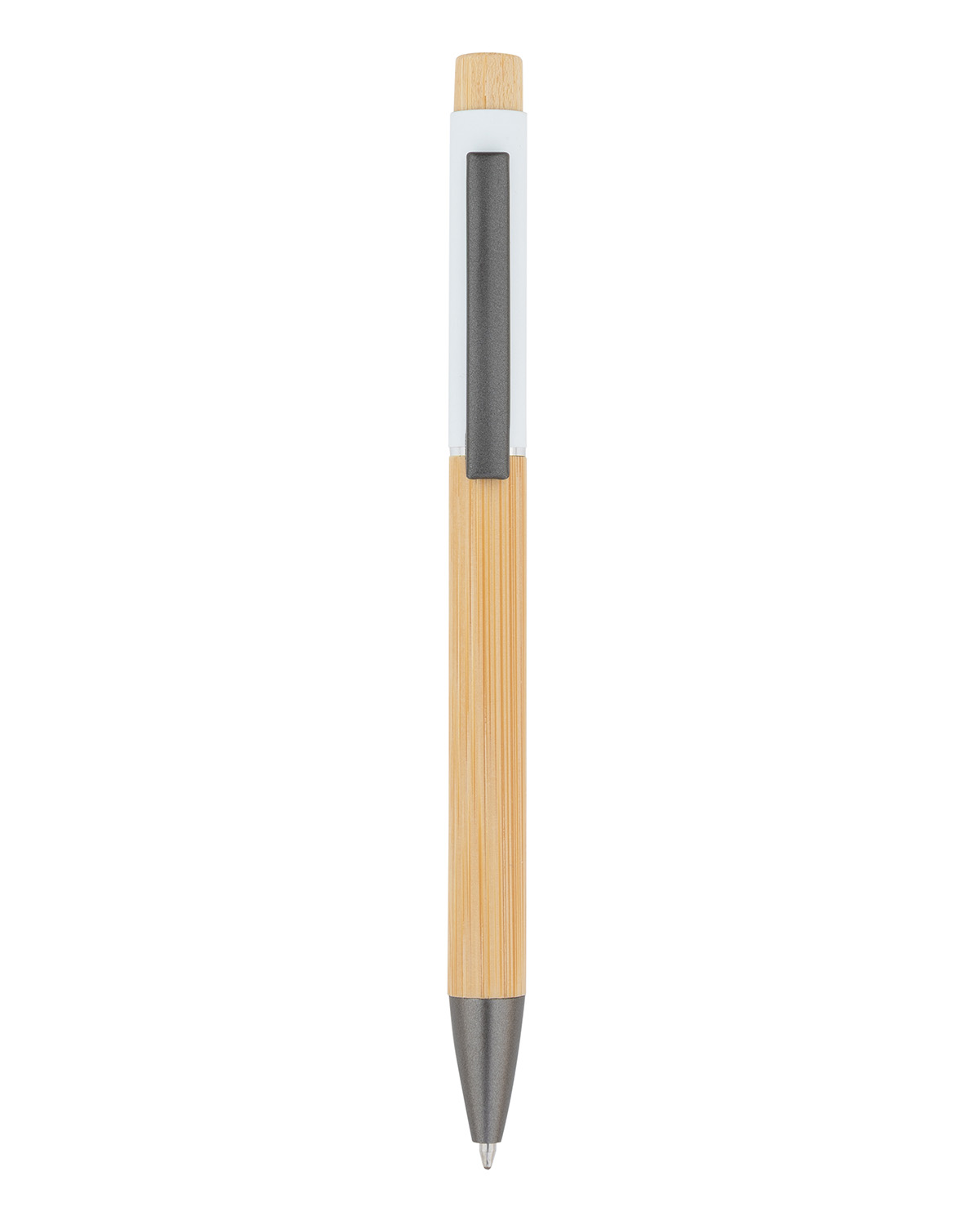Picture of Bamboo Barrel with Gunmetal Clip Pen.