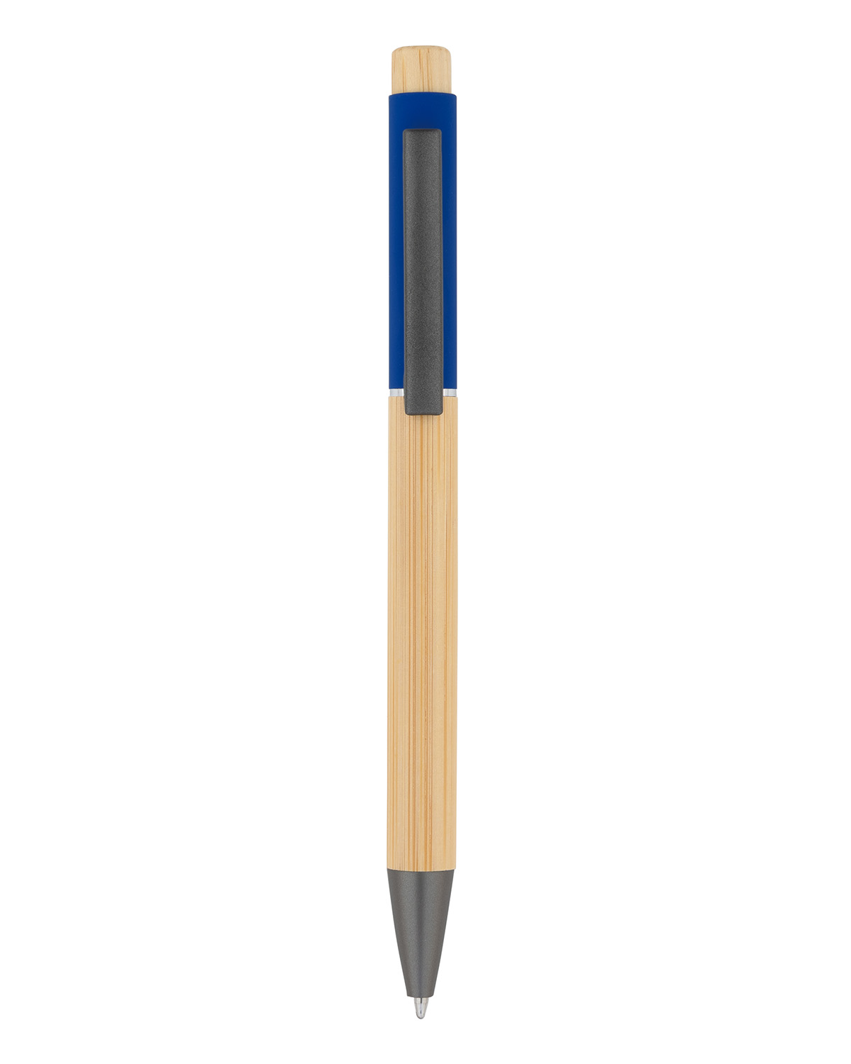 Picture of Bamboo Barrel with Gunmetal Clip Pen.