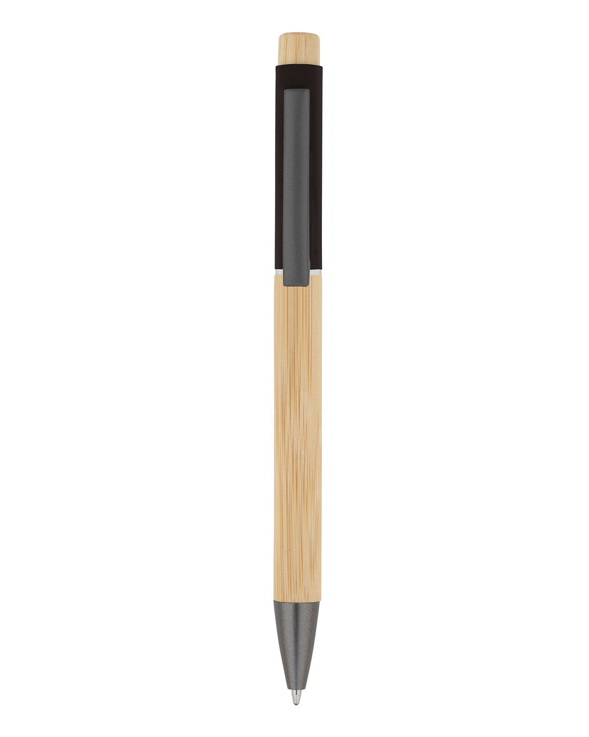 Picture of Bamboo Barrel with Gunmetal Clip Pen.