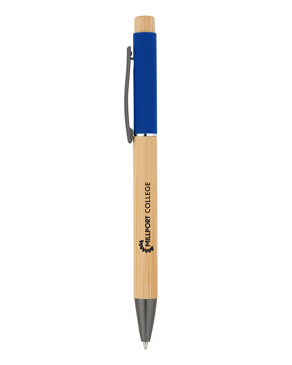 Picture of Bamboo Barrel with Gunmetal Clip Pen.
