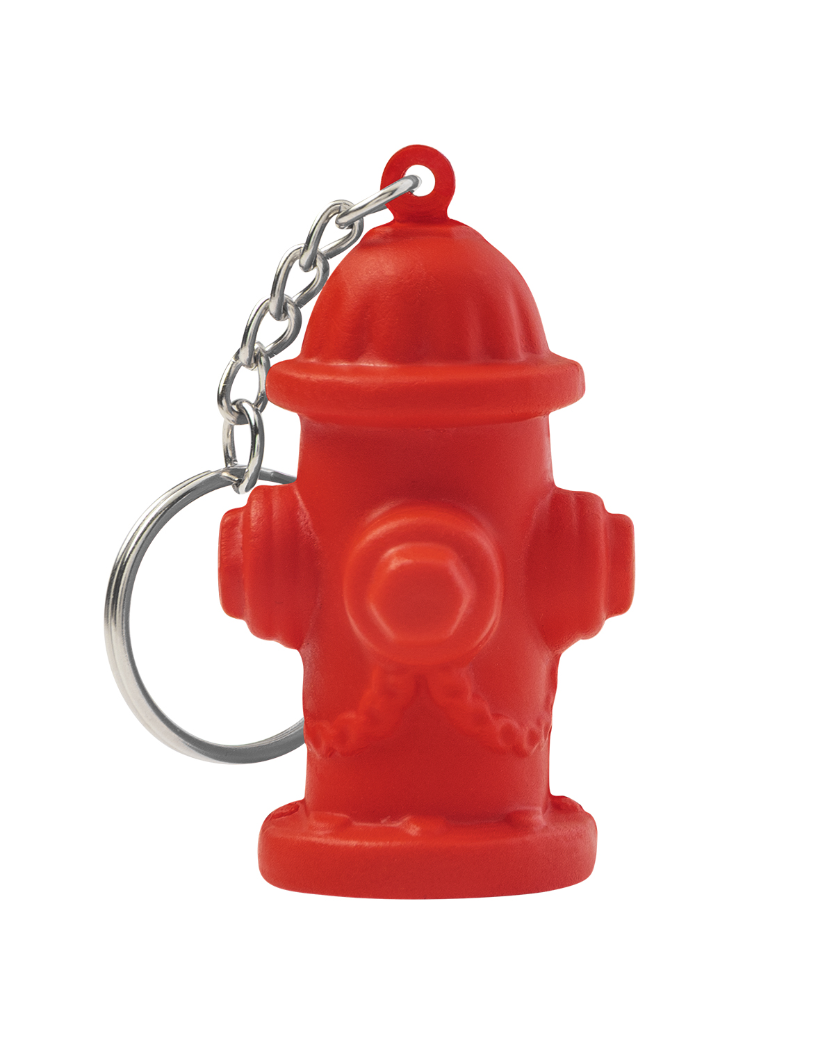 Picture of Fire Hydrant Shape Stress Ball Keychain.