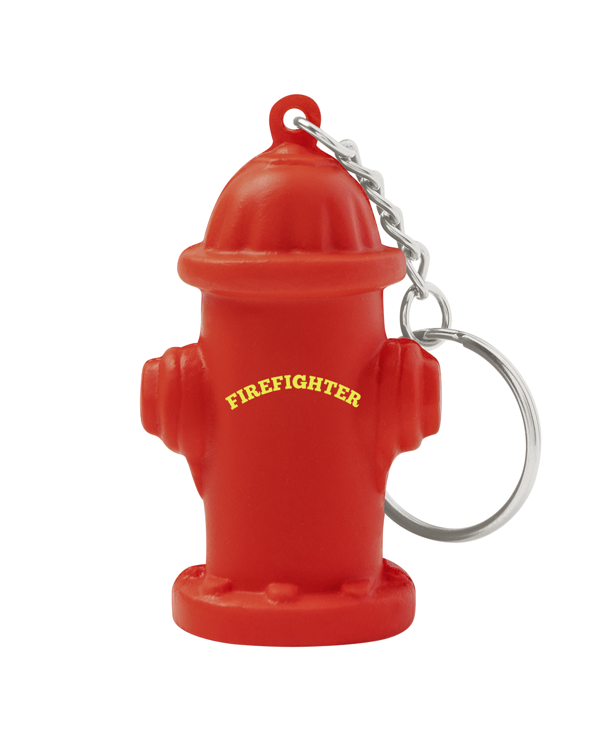 Picture of Fire Hydrant Shape Stress Ball Keychain.