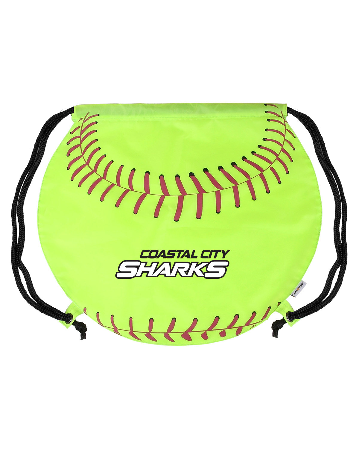 Picture of Softball Drawstring Bag.