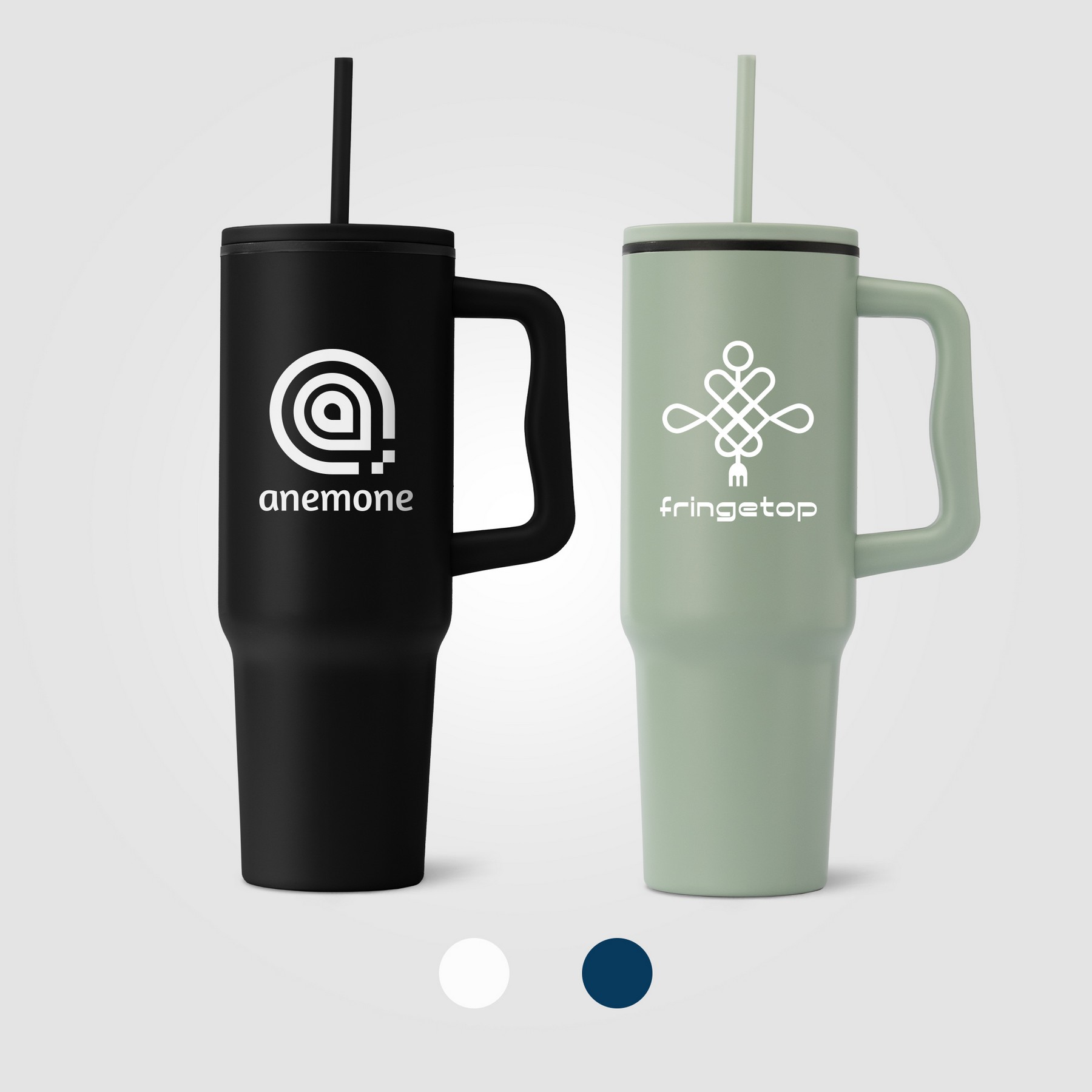 Picture of Polar - 40 oz. Stainless Steel Tumbler with Plastic Liner and Straw