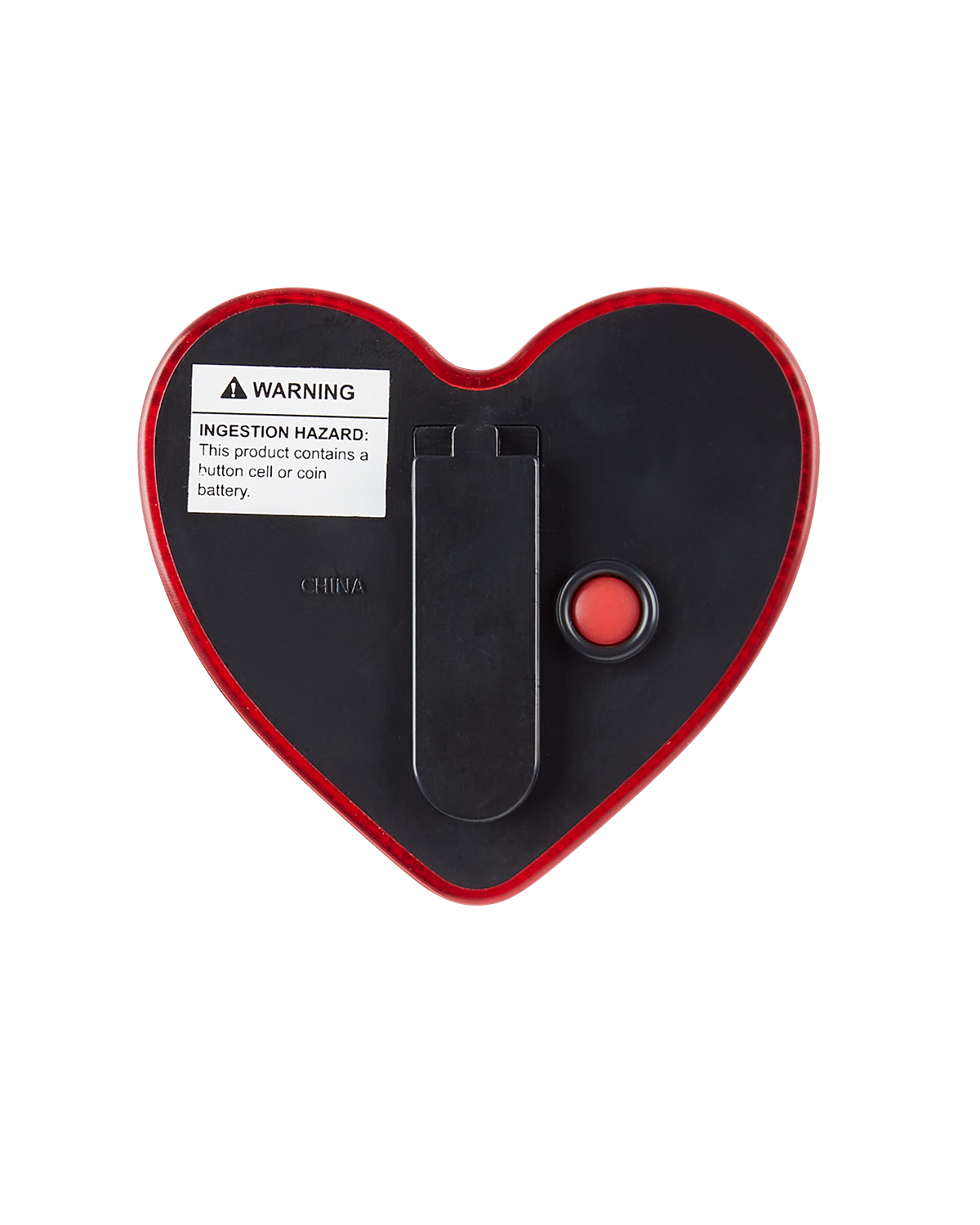 Picture of Heart Flashing Clip On Safety Button.