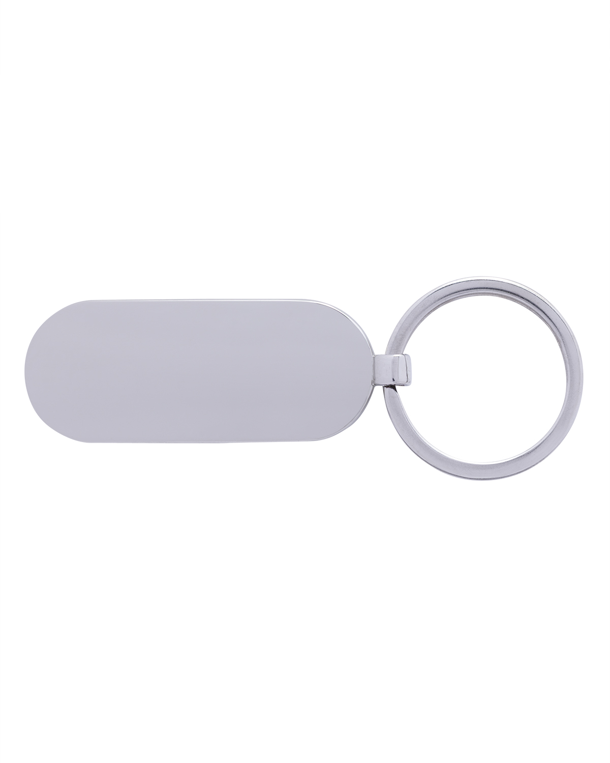 Picture of Bamboo & Metal Oval Keychain.