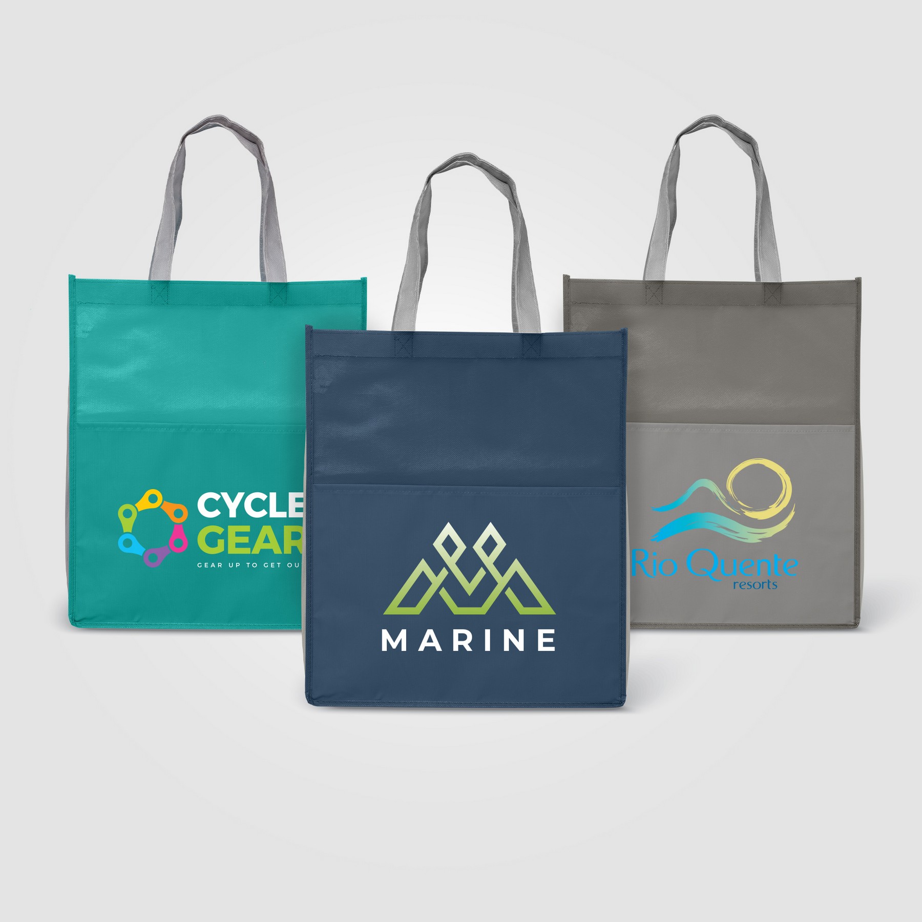 Picture of Rome RPET - Recycled Non-Woven Tote with 210D RPET Pocket
