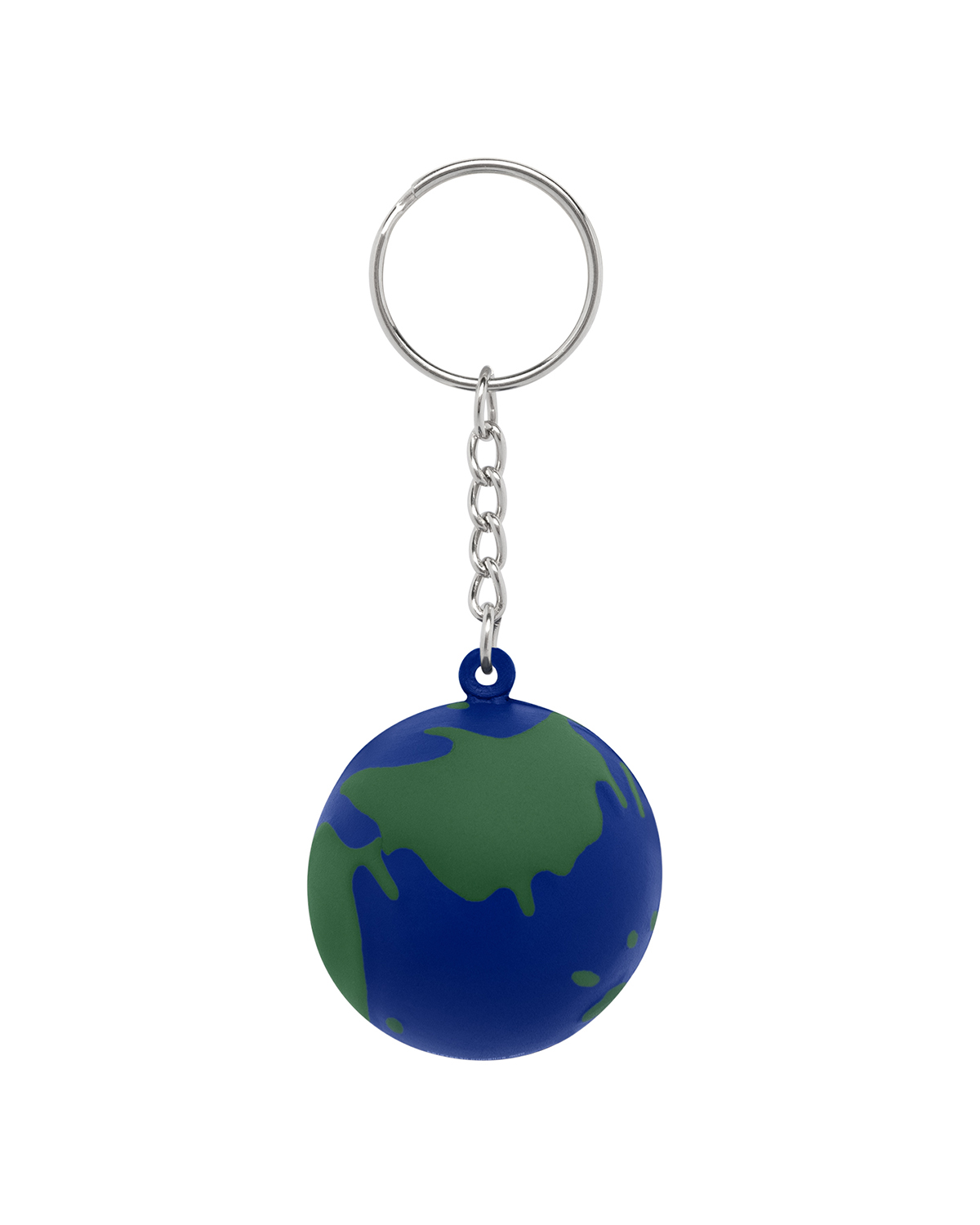 Picture of Globe Earth Shape Stress Ball Keychain.