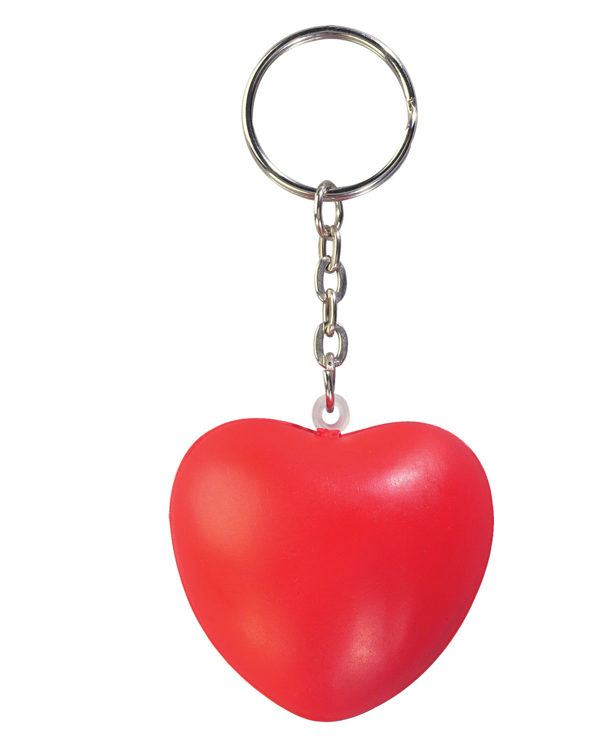 Picture of Heart Shape Stress Ball Keychain.