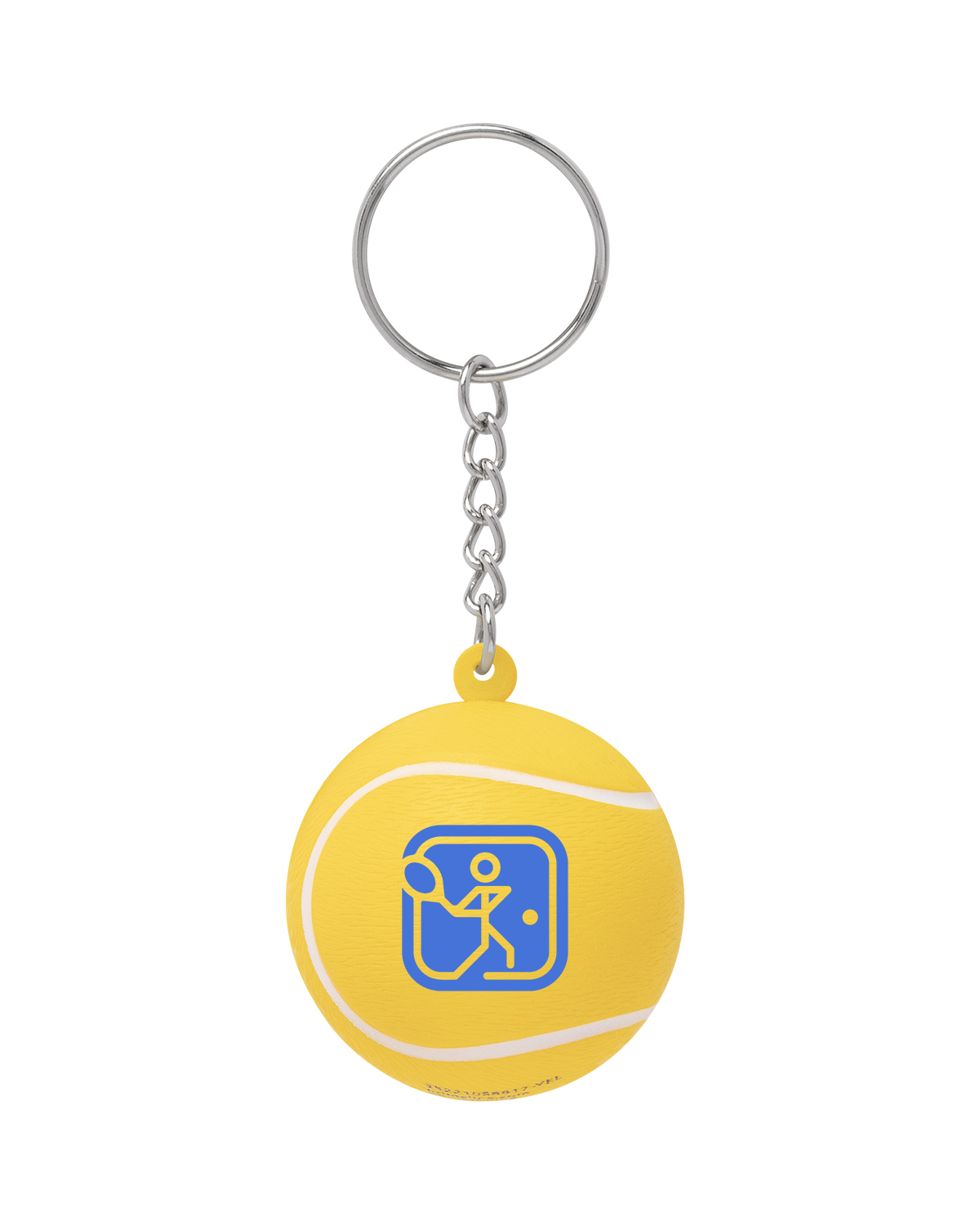 Picture of Tennis Ball Shape Stress Ball Keychain.