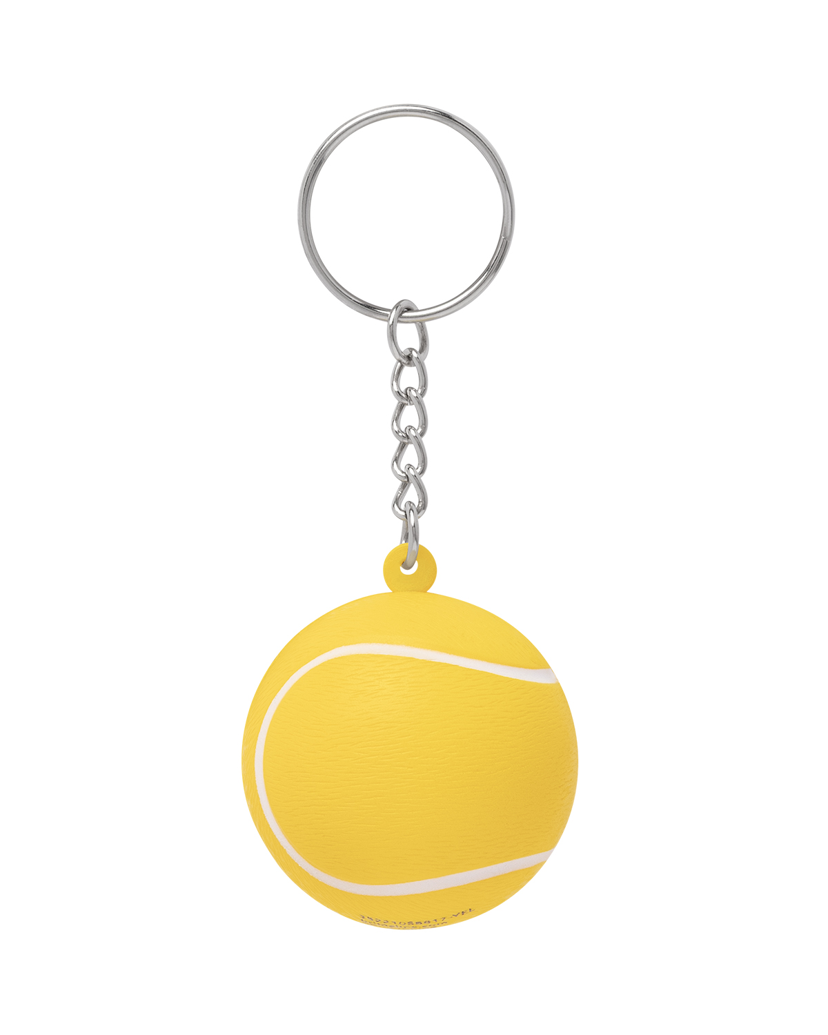 Picture of Tennis Ball Shape Stress Ball Keychain.