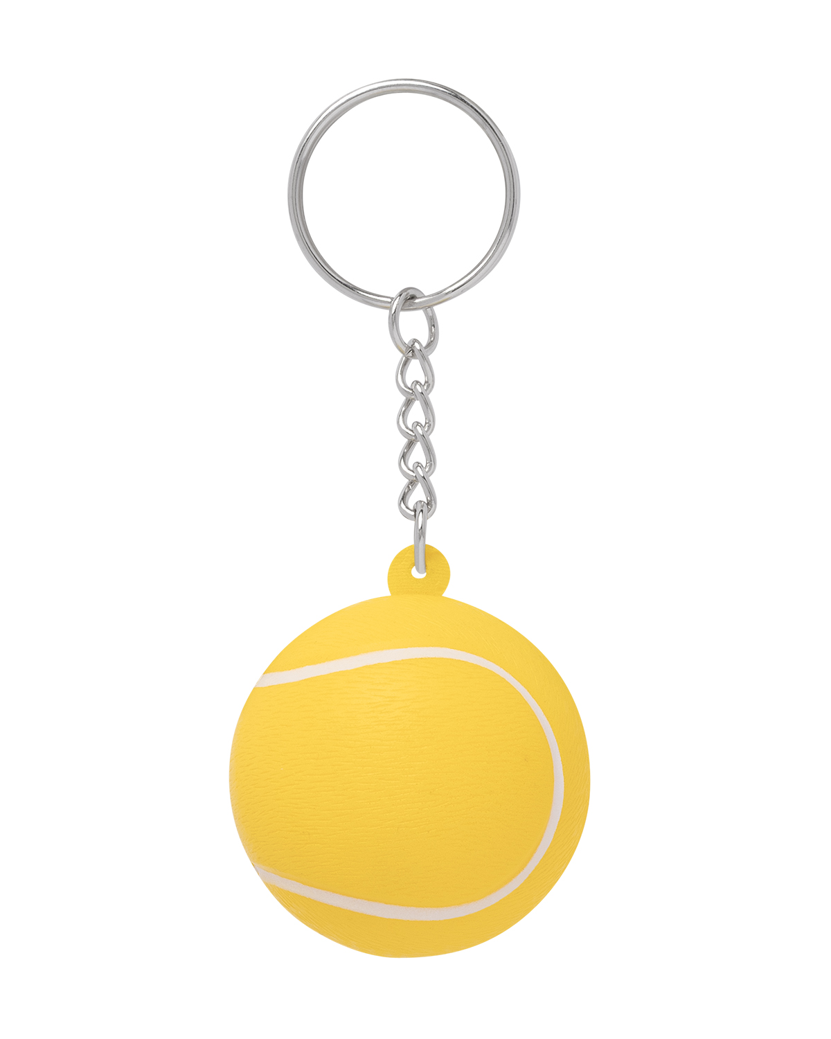 Picture of Tennis Ball Shape Stress Ball Keychain.