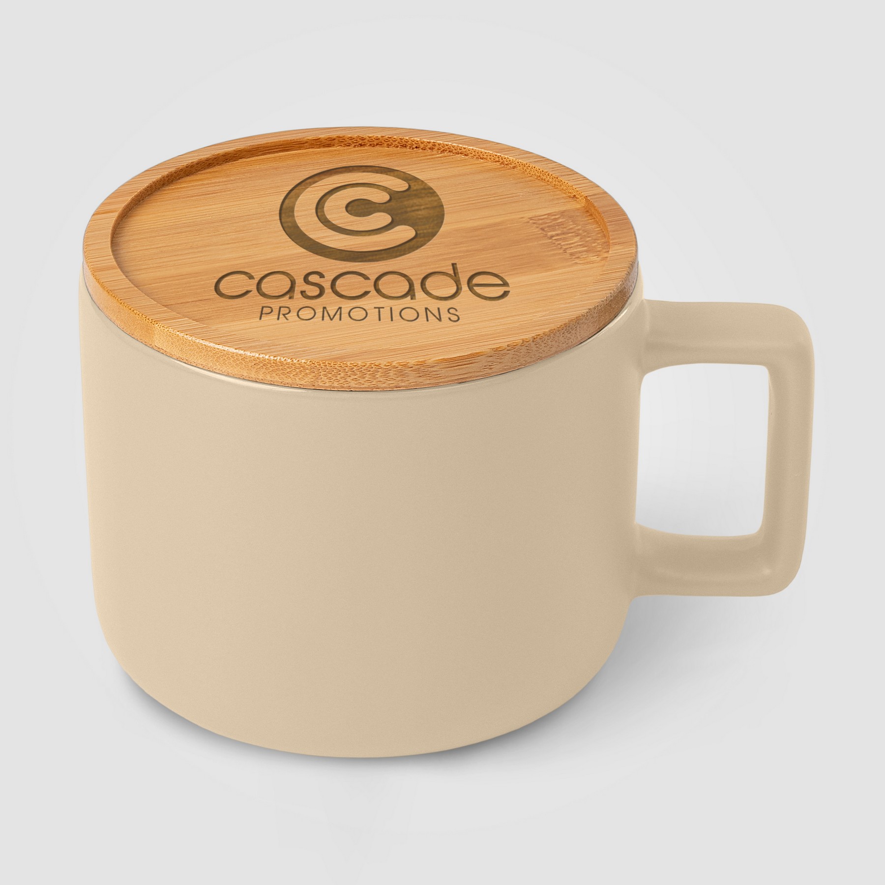 Picture of Caf? Virtuoso - 12 oz. Ceramic Mug with Bamboo Lid