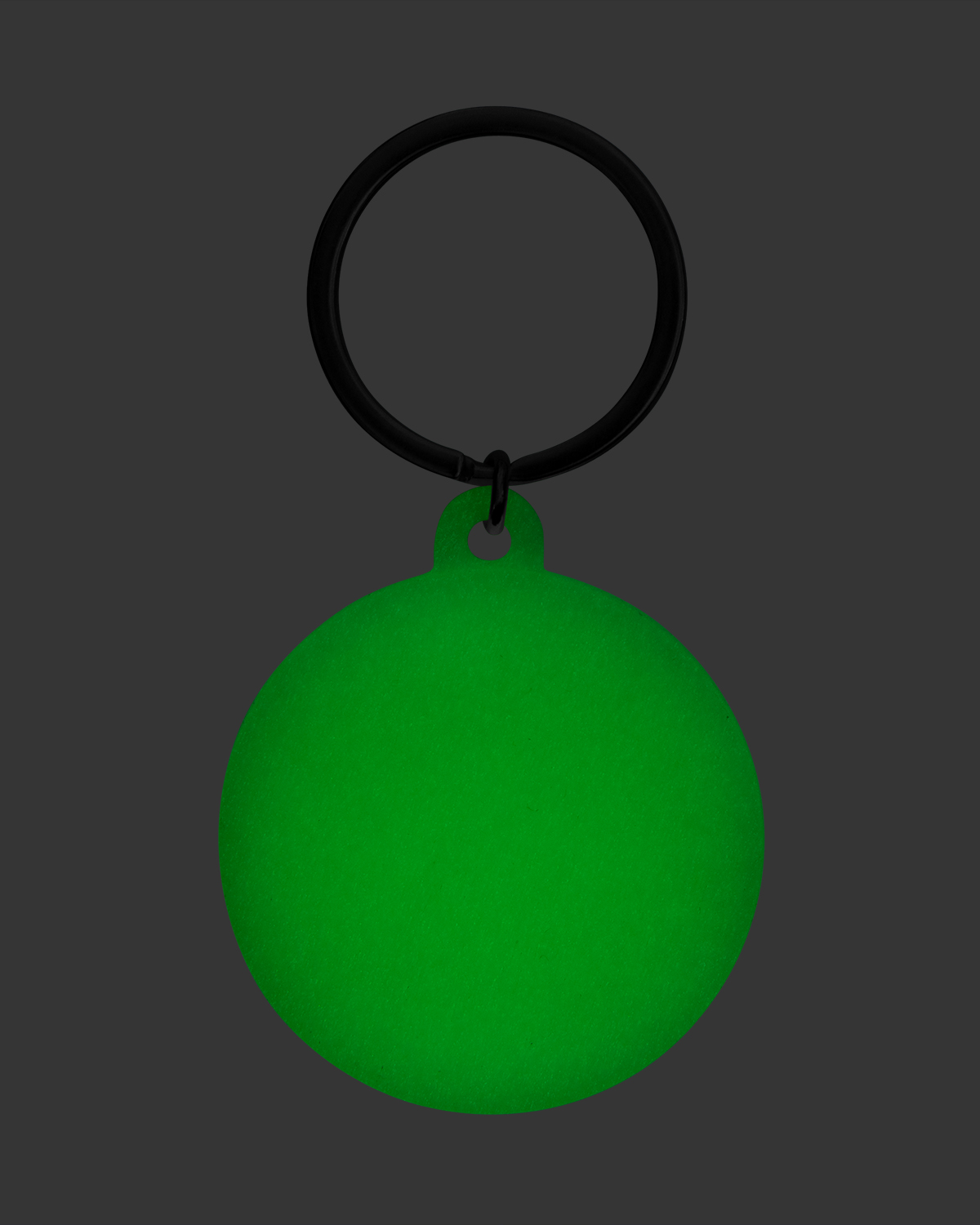 Picture of Eco Silicone Glow in the Dark Keychains - Round.