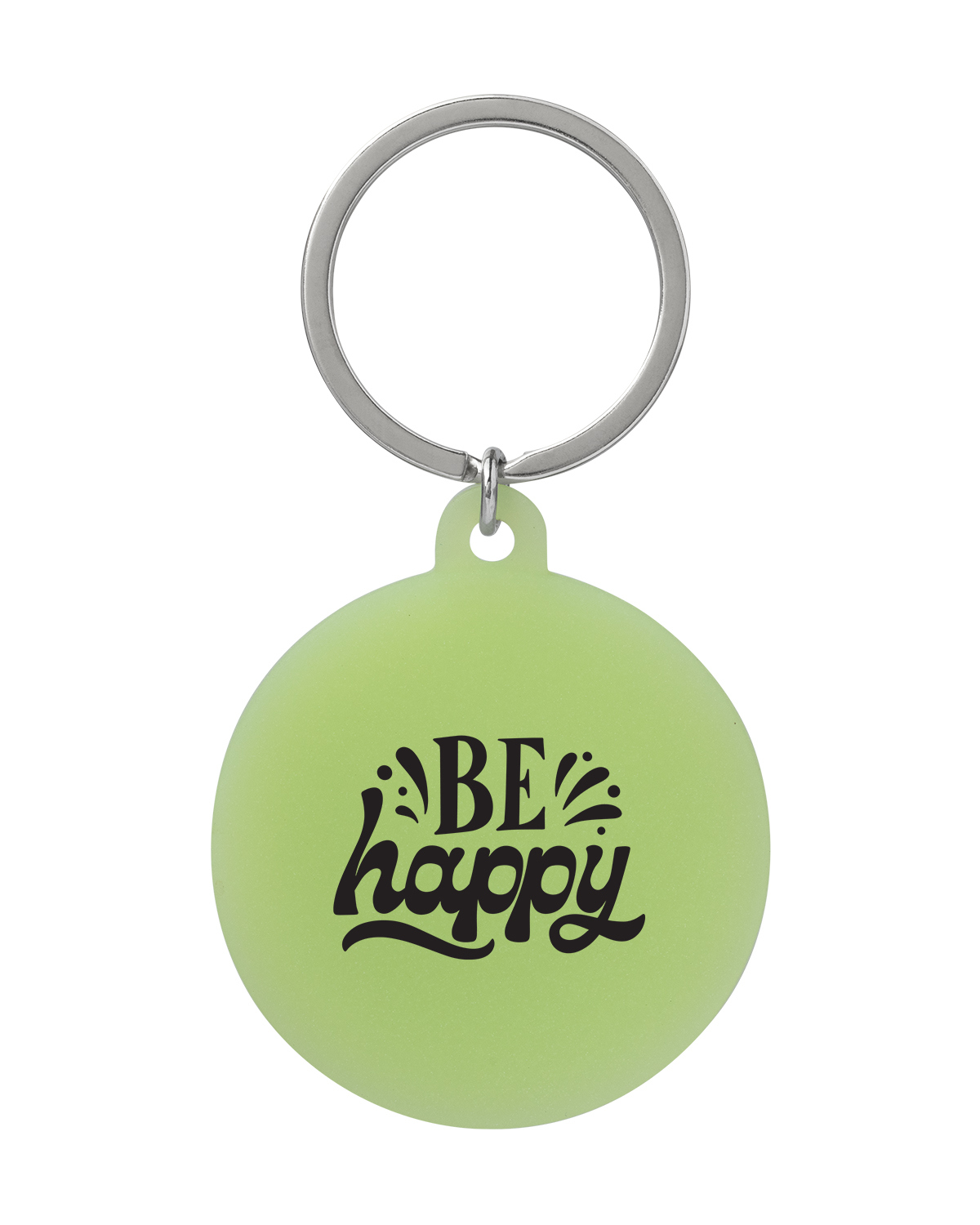 Picture of Eco Silicone Glow in the Dark Keychains - Round.