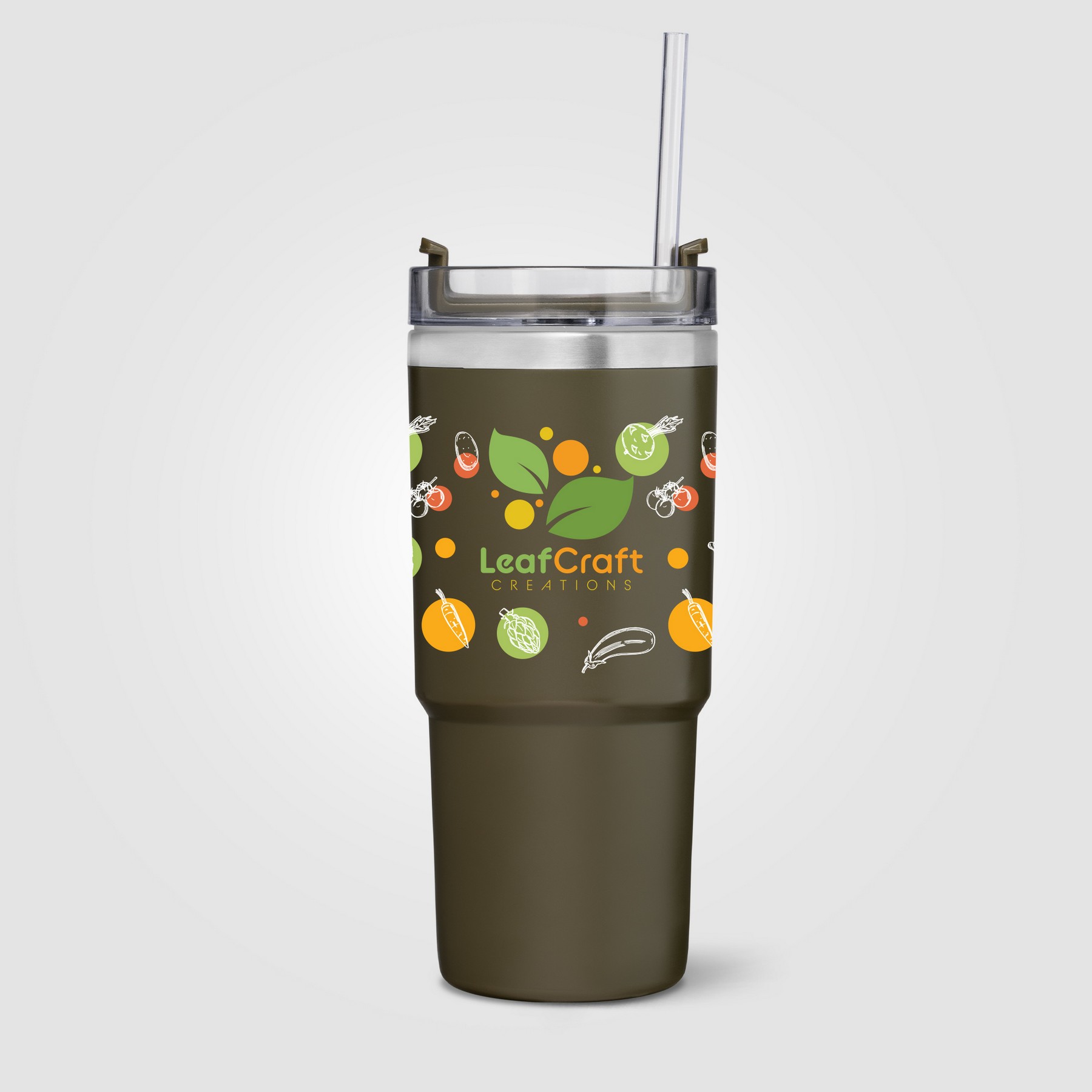 Picture of Rime Recycled Stainless Steel Double Wall Leakproof Straw Tumbler - 25oz