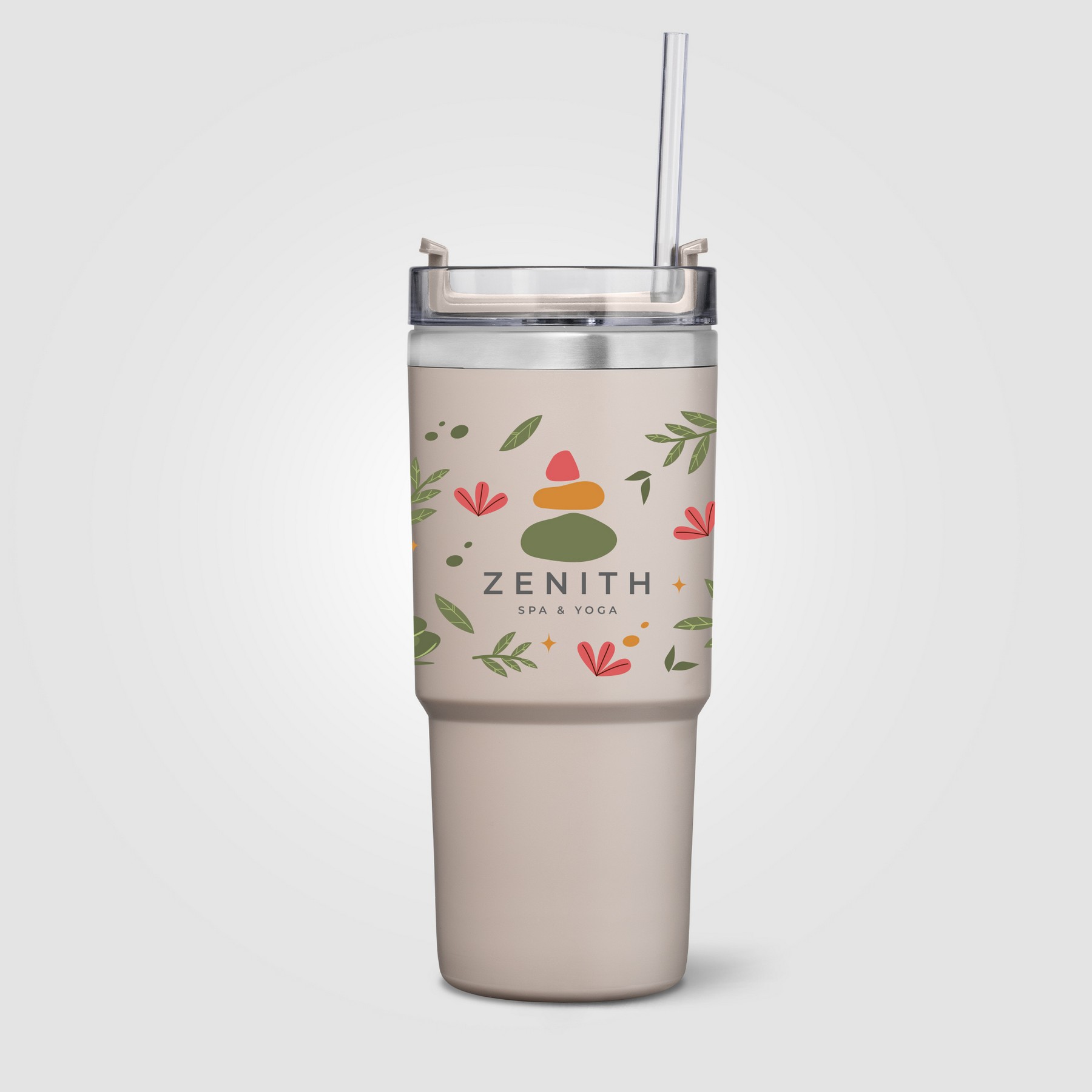 Picture of Rime Recycled Stainless Steel Double Wall Leakproof Straw Tumbler - 25oz