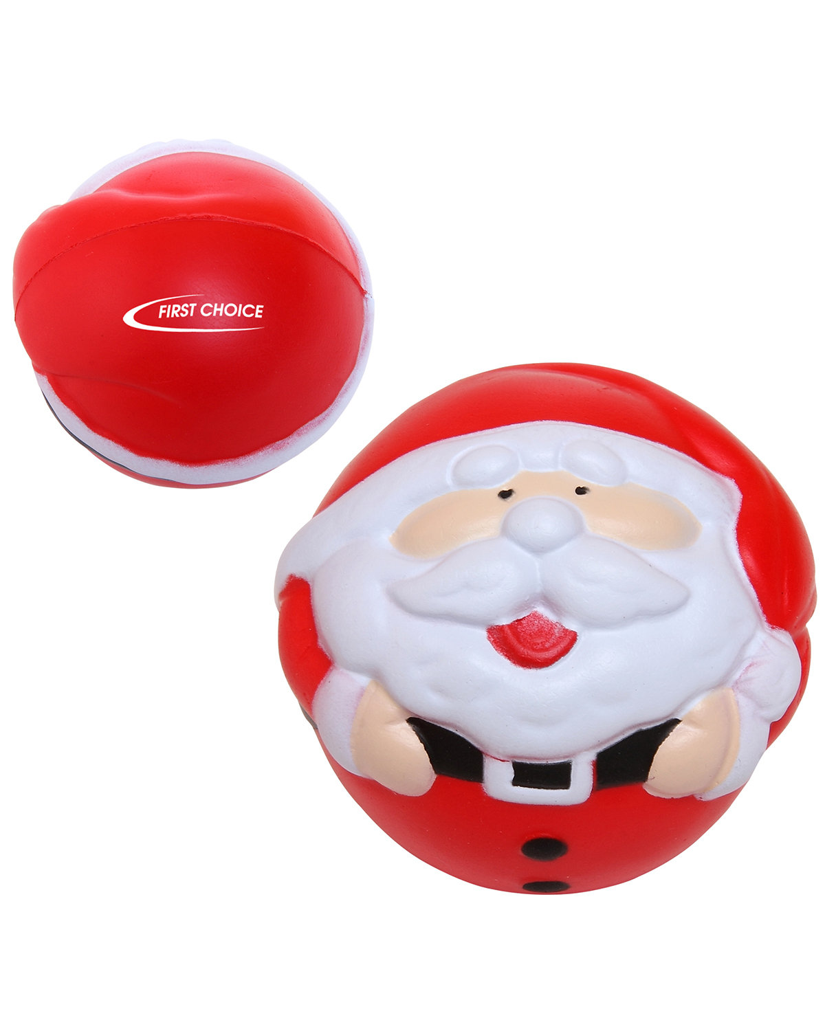 Picture of Holiday Christmas Santa Shape Stress Ball.