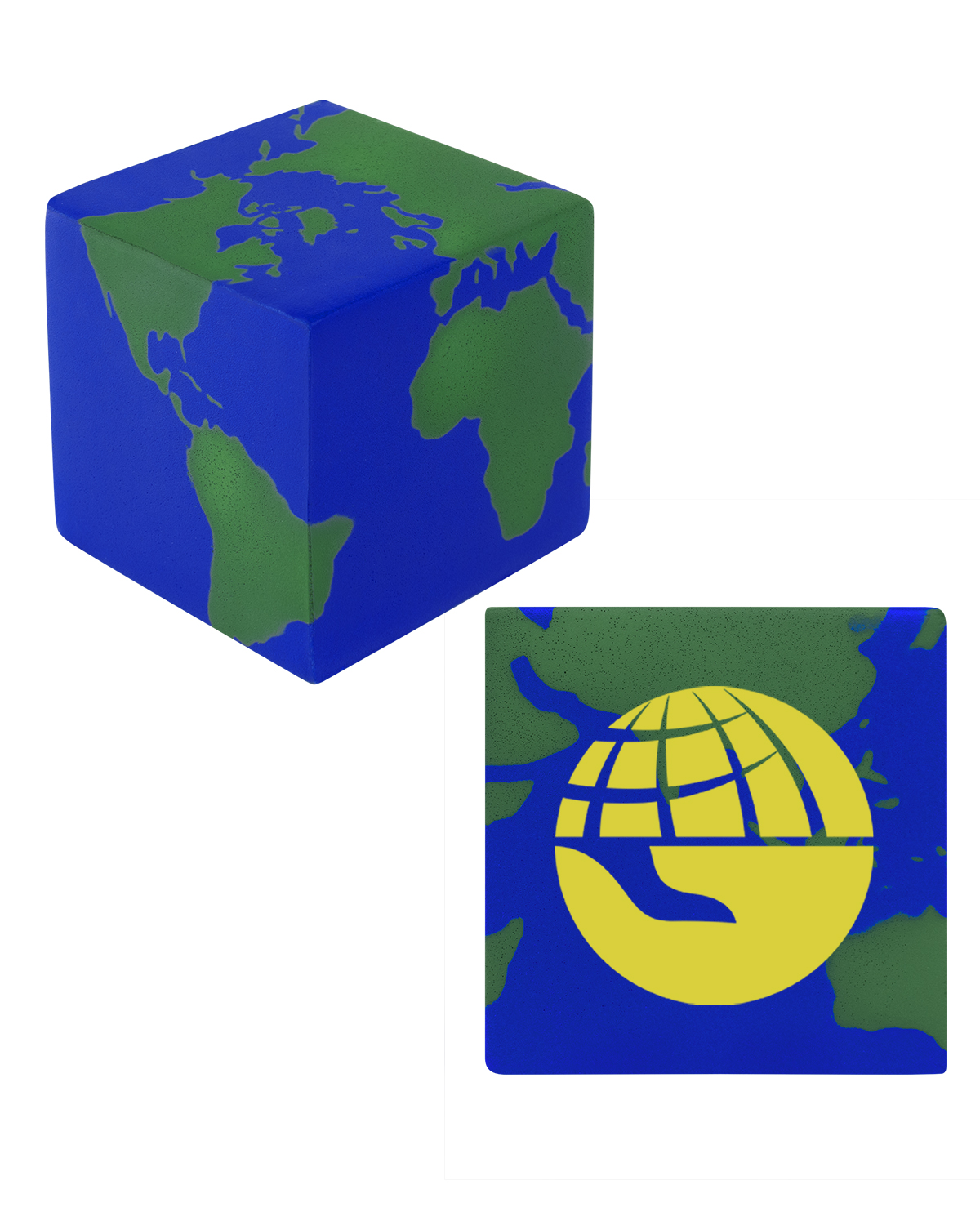 Picture of Earth Cube Shape Stress Ball.