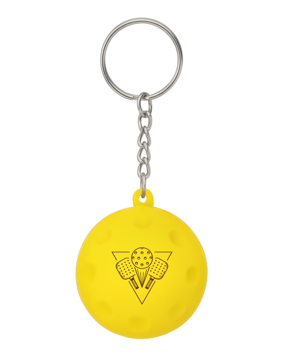 Picture of Pickleball Stress Ball Keychain.