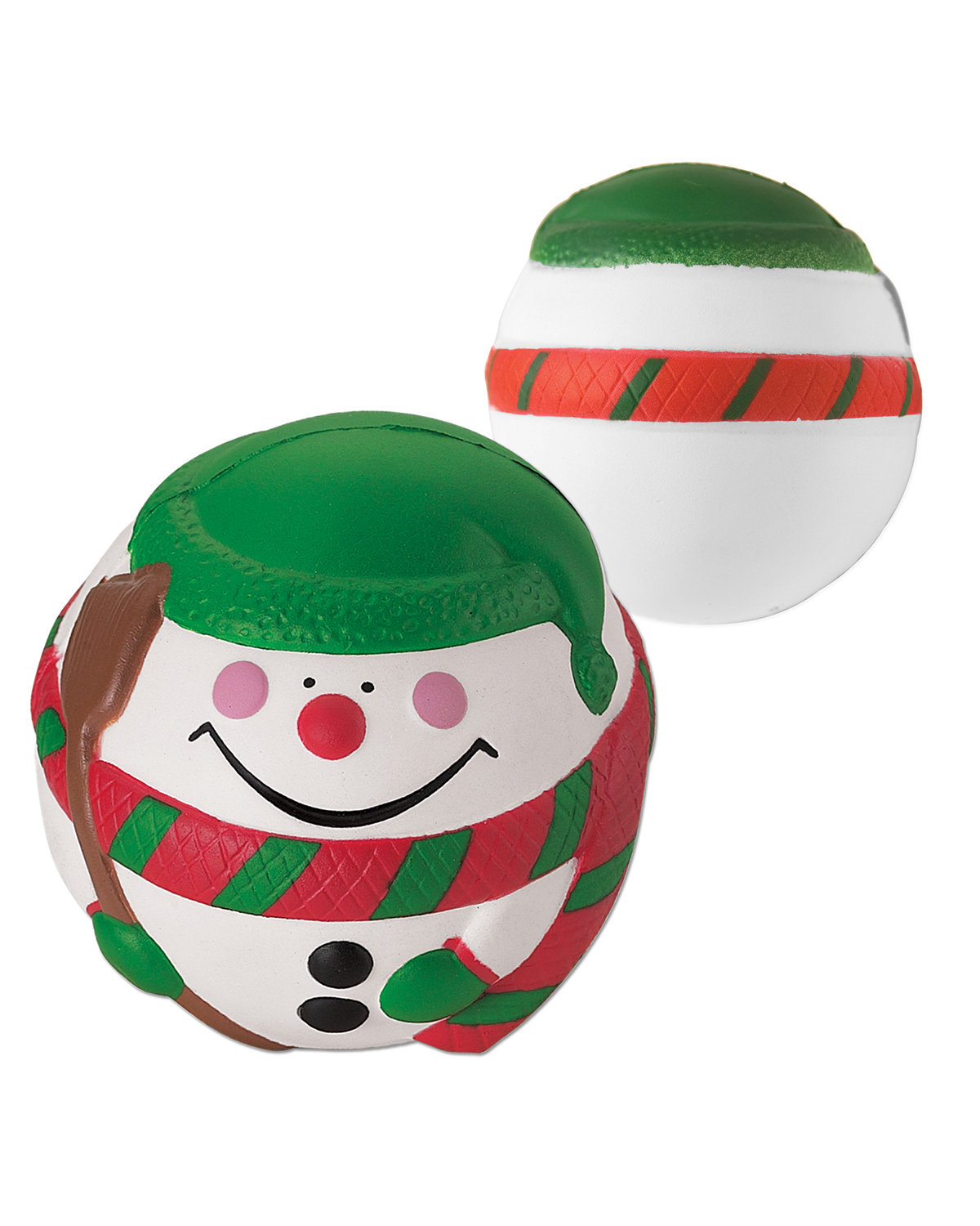 Picture of Happy Holiday Snowman Shape Stress Ball.