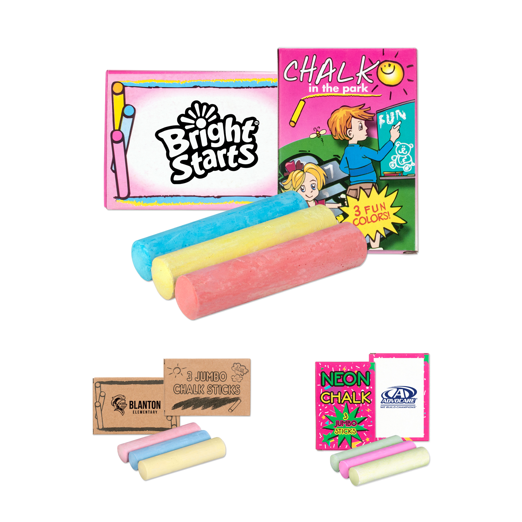 Picture of 3 Pack Jumbo Sidewalk Chalk