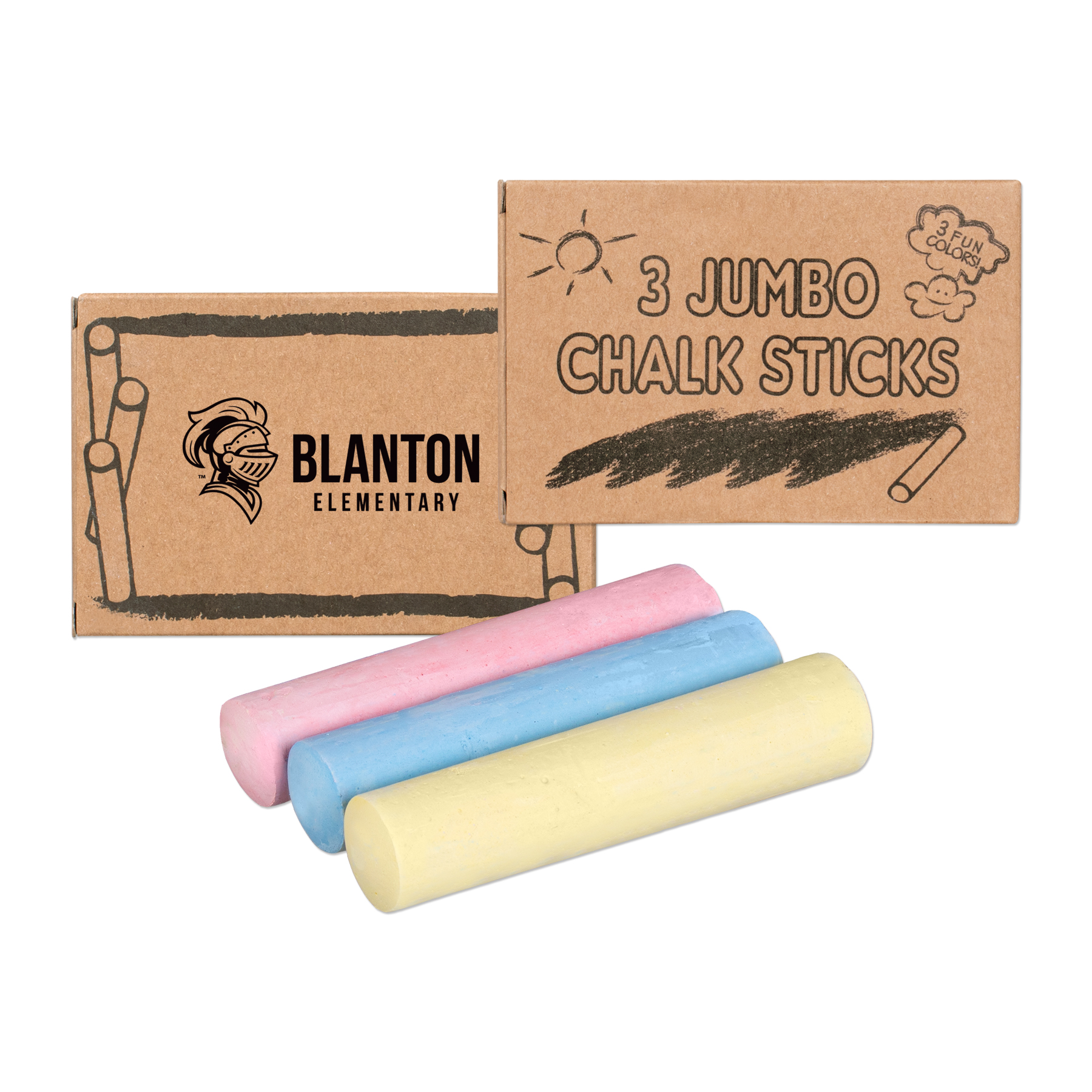 Picture of 3 Pack Jumbo Sidewalk Chalk