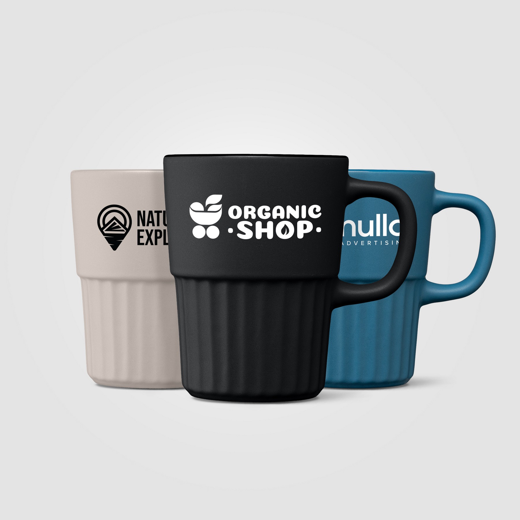 Picture of Majesty Ceramic Matte Finish Fluted Mug - 15oz