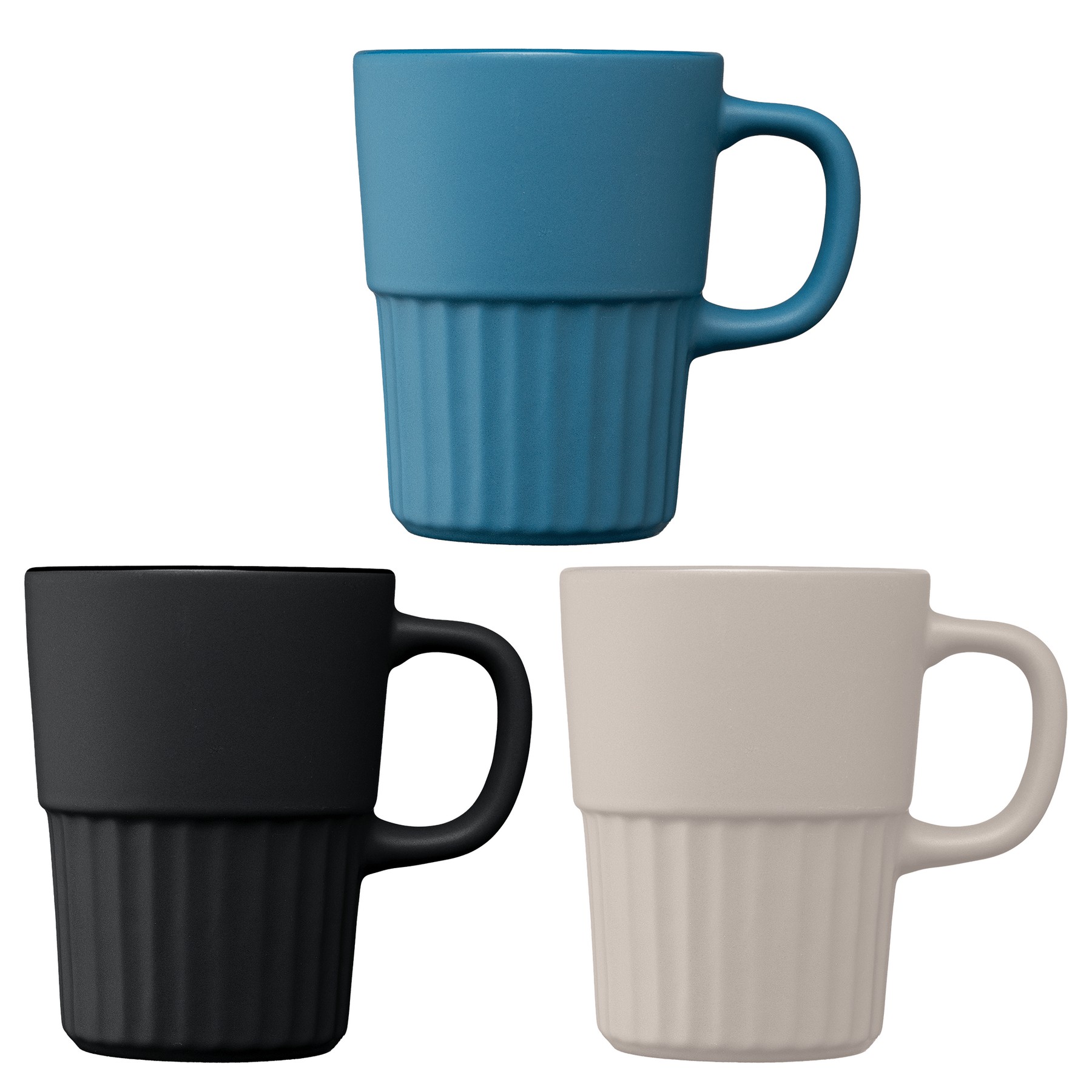 Picture of Majesty Ceramic Matte Finish Fluted Mug - 15oz