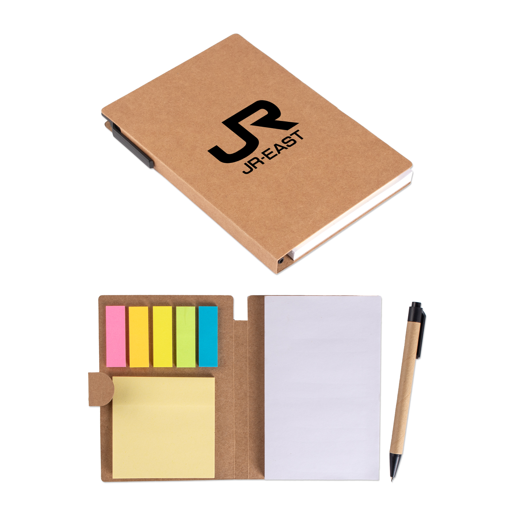Picture of Kraft Notebook w/Sticky Notes and Pen