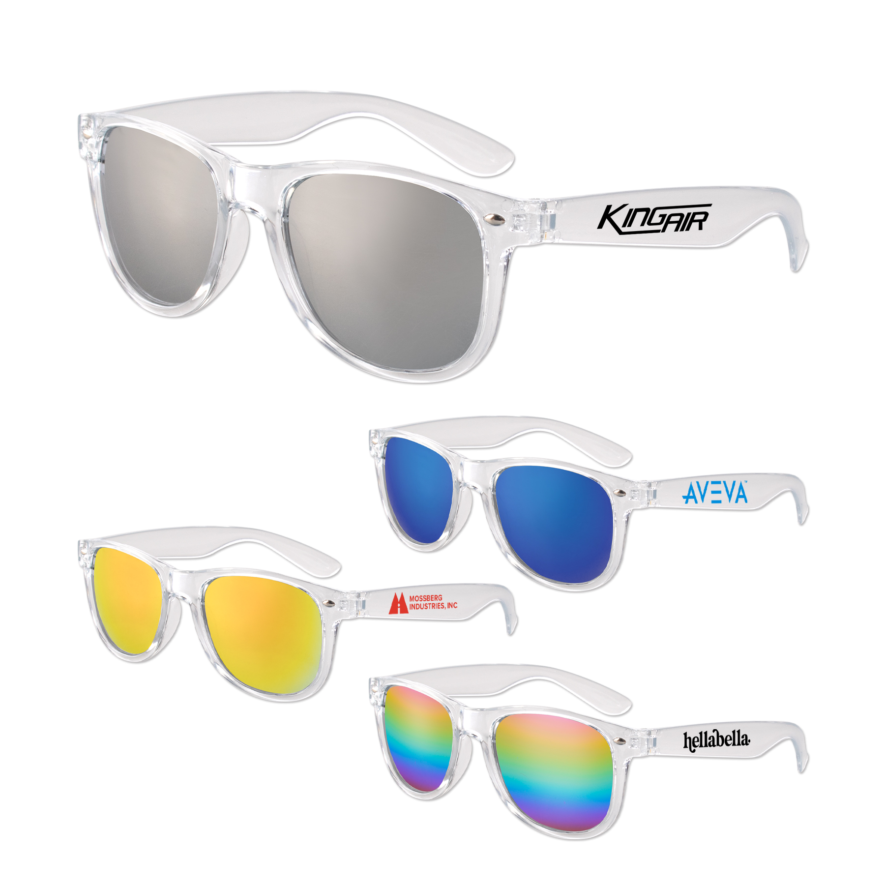 Picture of Clear Iconic Frame Mirror Lens Sunglasses
