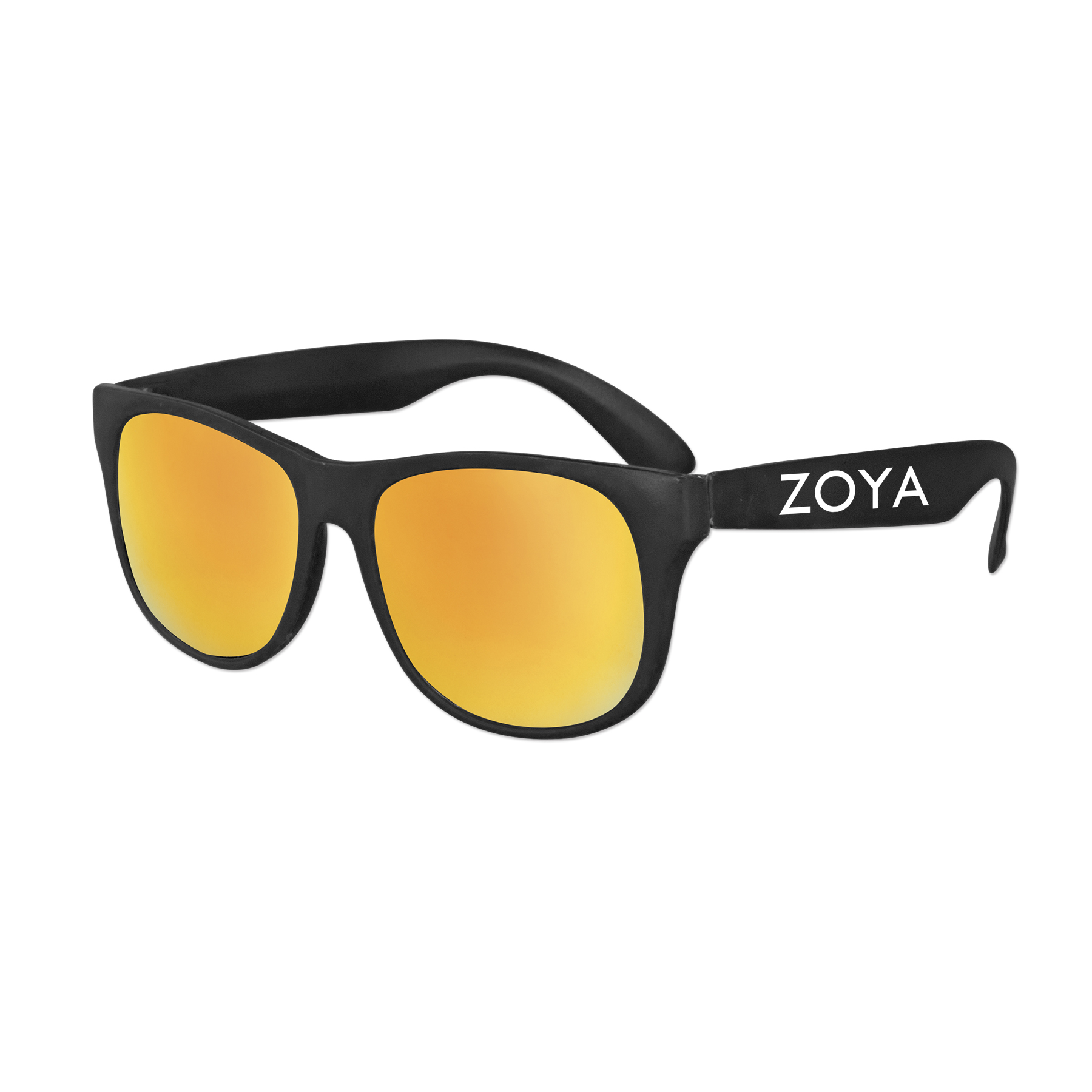 Picture of Classic Black Frame Mirror Lens Sunglasses