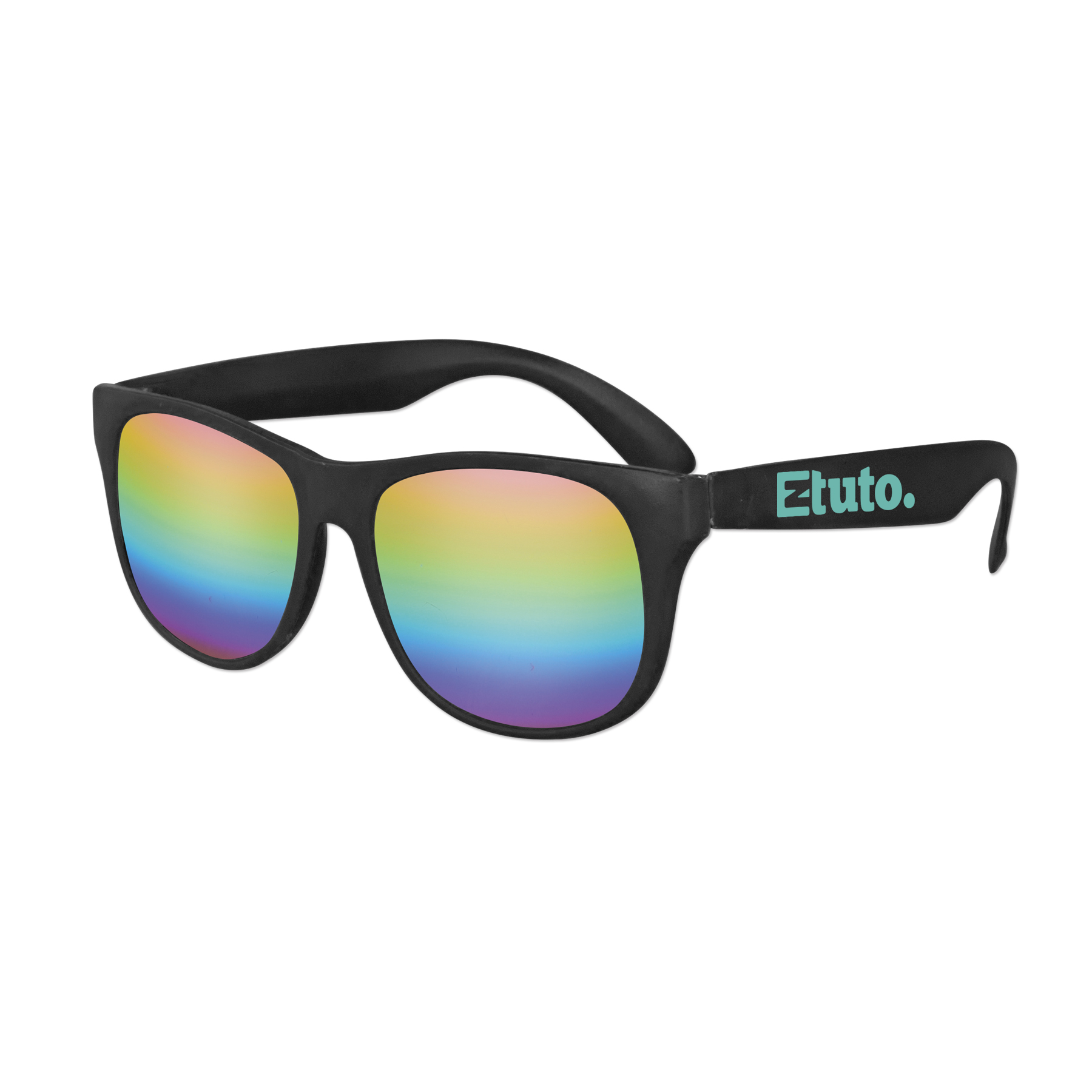 Picture of Classic Black Frame Mirror Lens Sunglasses