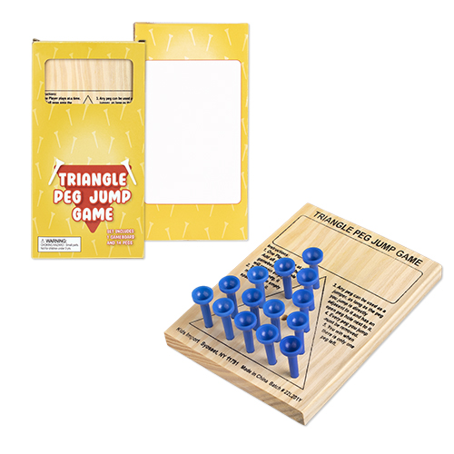 Picture of Wooden Triangle Jump Peg Game