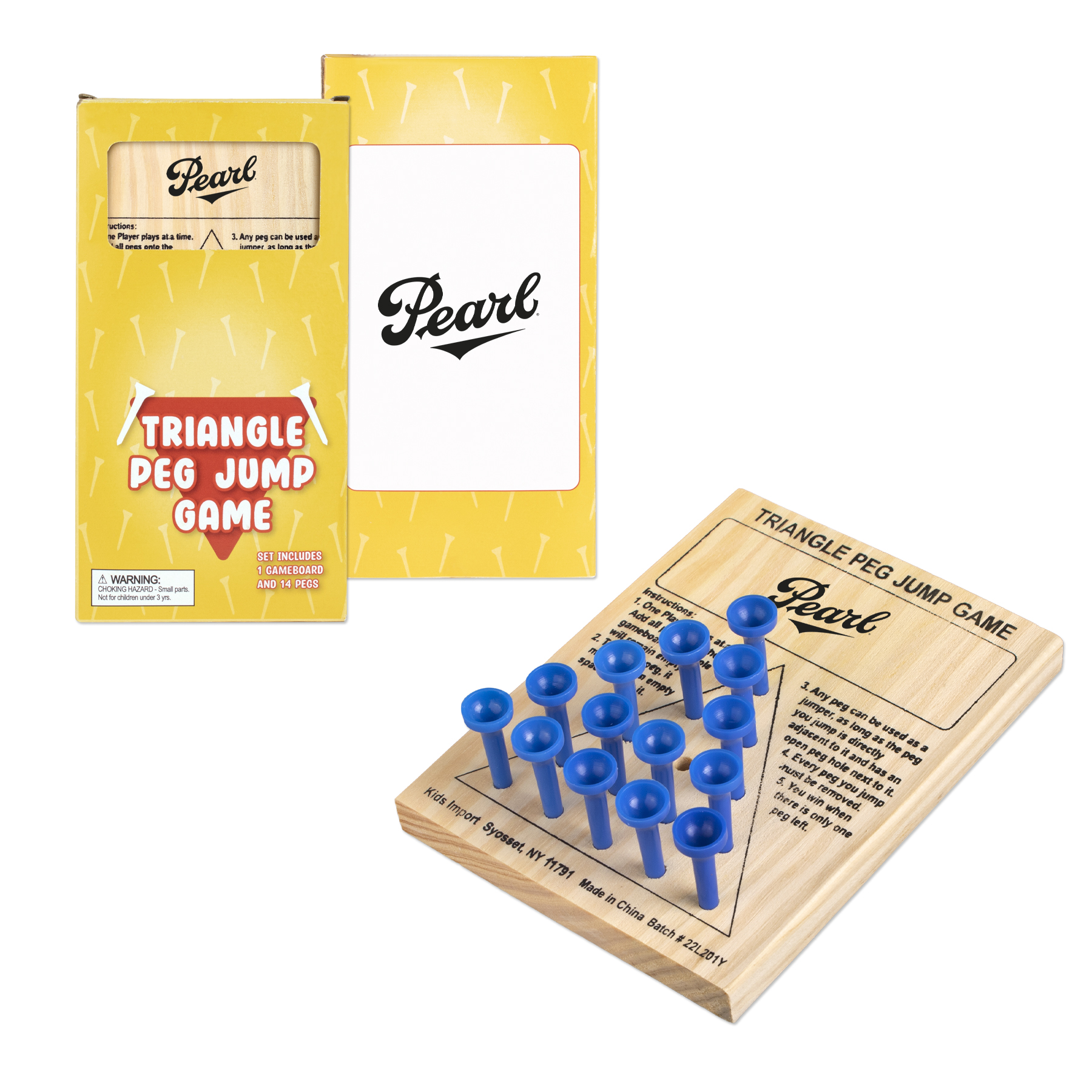 Picture of Wooden Triangle Jump Peg Game