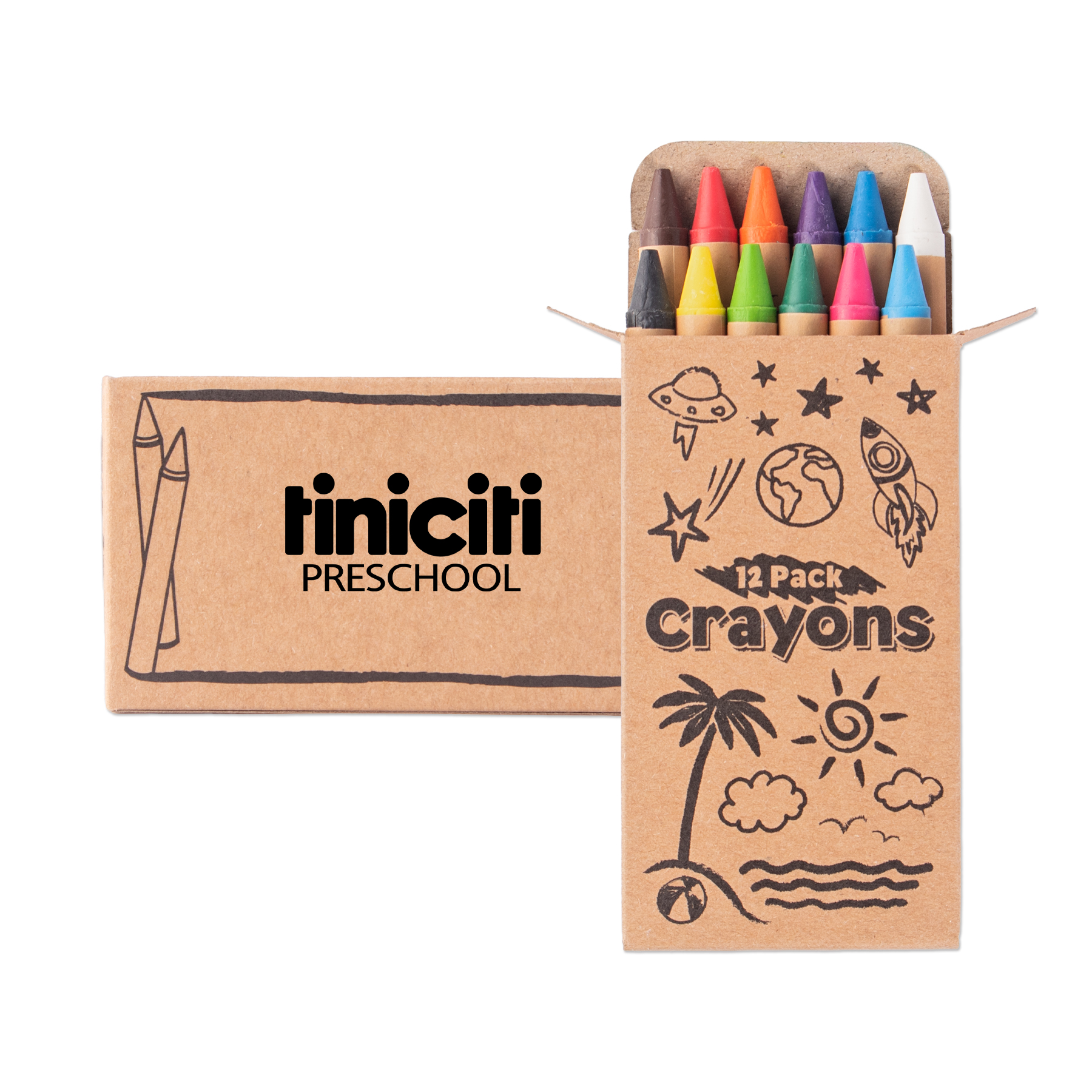 Picture of 12 Pack Crayons Kraft Box