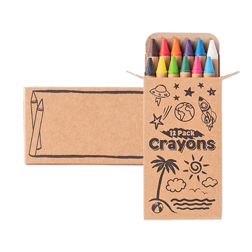Picture of 12 Pack Crayons Kraft Box