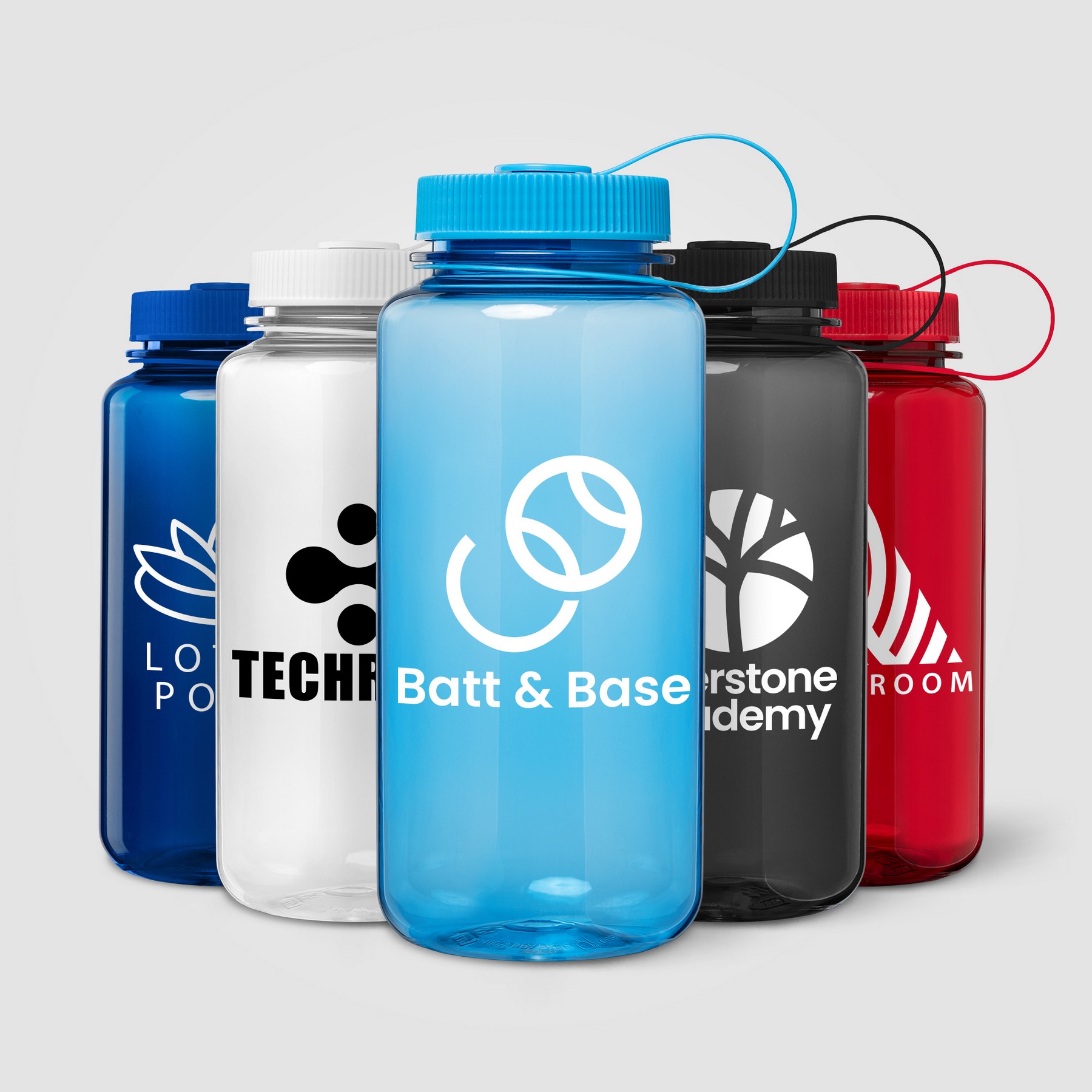 Picture of Otto rPET Tethered-Lid Sipper Sports Bottle - 30 oz.