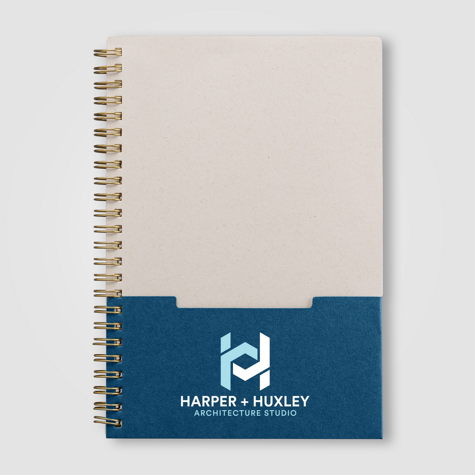 Picture of Lino FSC Paper Spiral Binding Vertical Pocket Notebook - A5