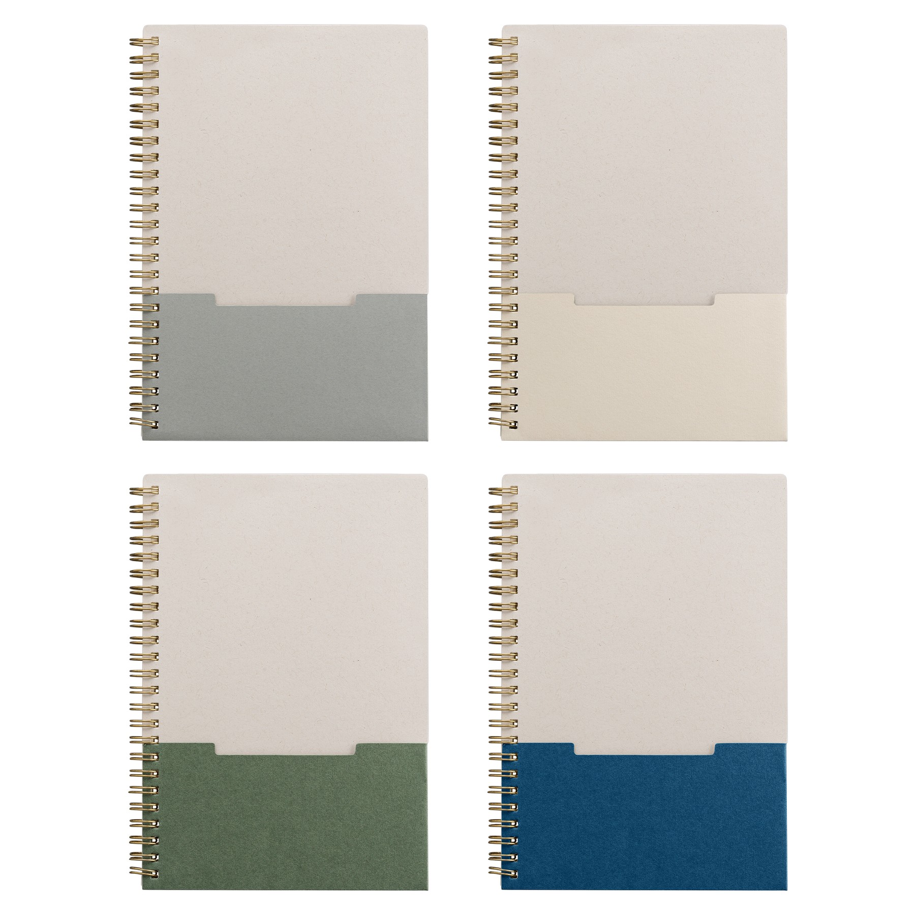 Picture of Lino FSC Paper Spiral Binding Vertical Pocket Notebook - A5