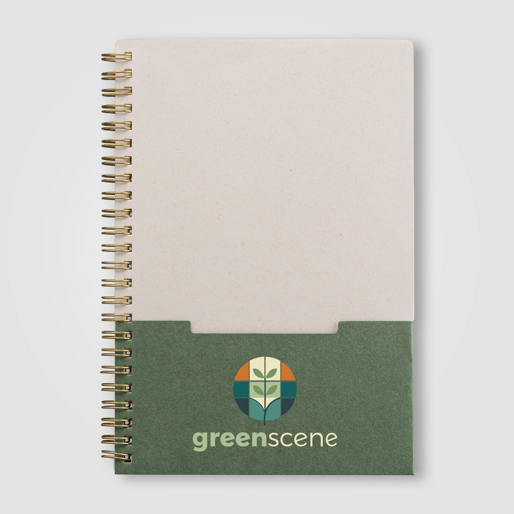 Picture of Lino FSC Paper Spiral Binding Vertical Pocket Notebook - A5