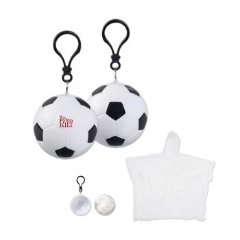 Picture of Soccer Rain Poncho in Ball Keychain