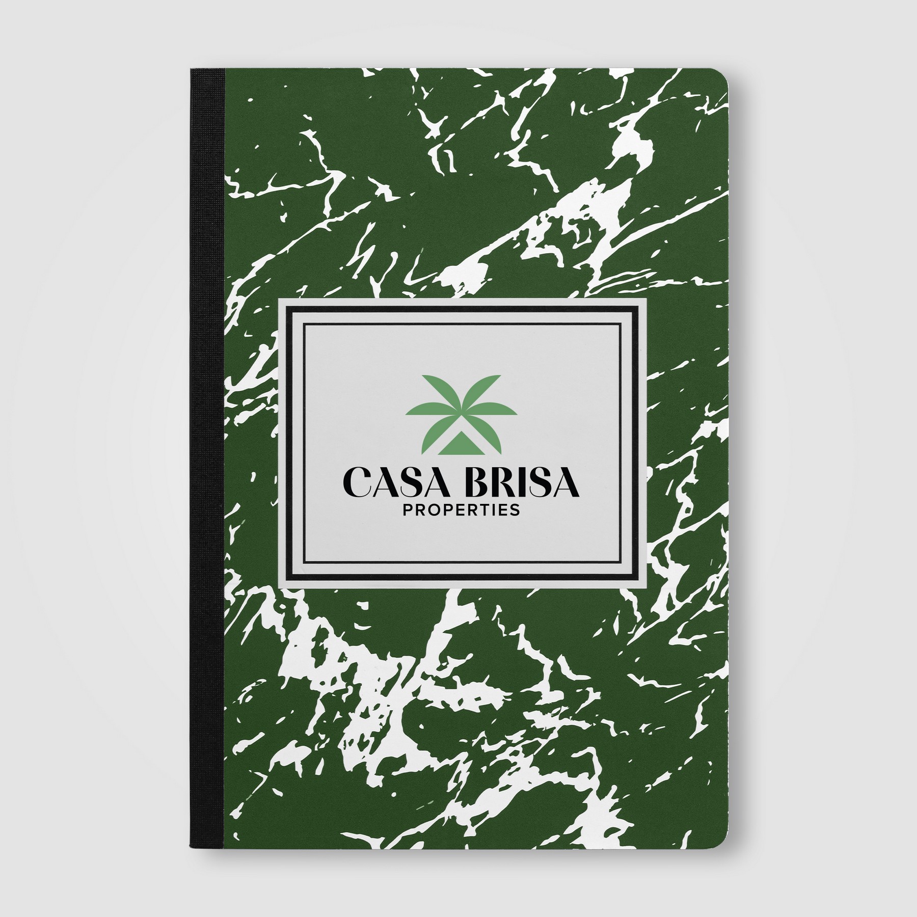 Picture of Slate FSC Paper Marble Hardcover Composition Notebook ? A5