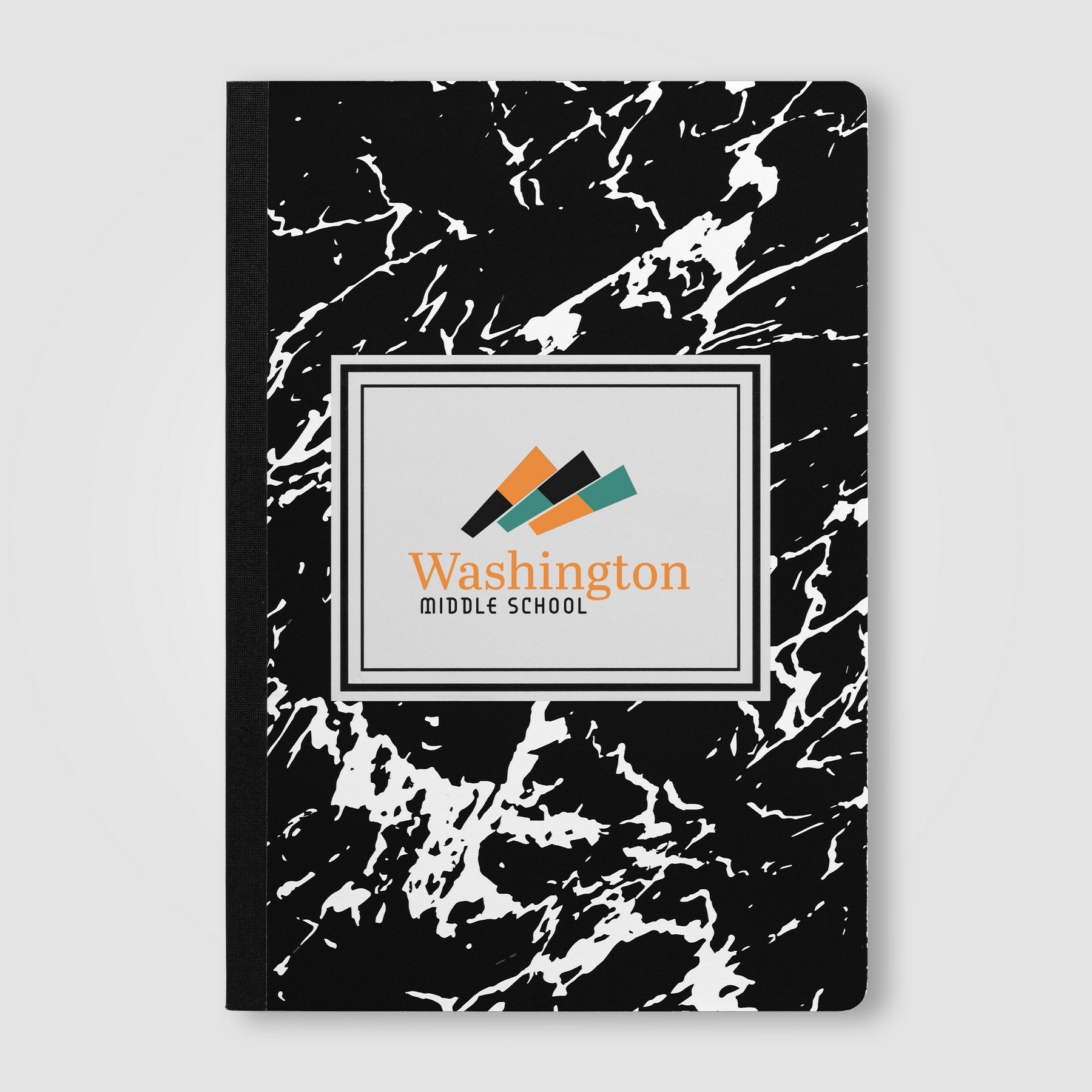 Picture of Slate FSC Paper Marble Hardcover Composition Notebook ? A5