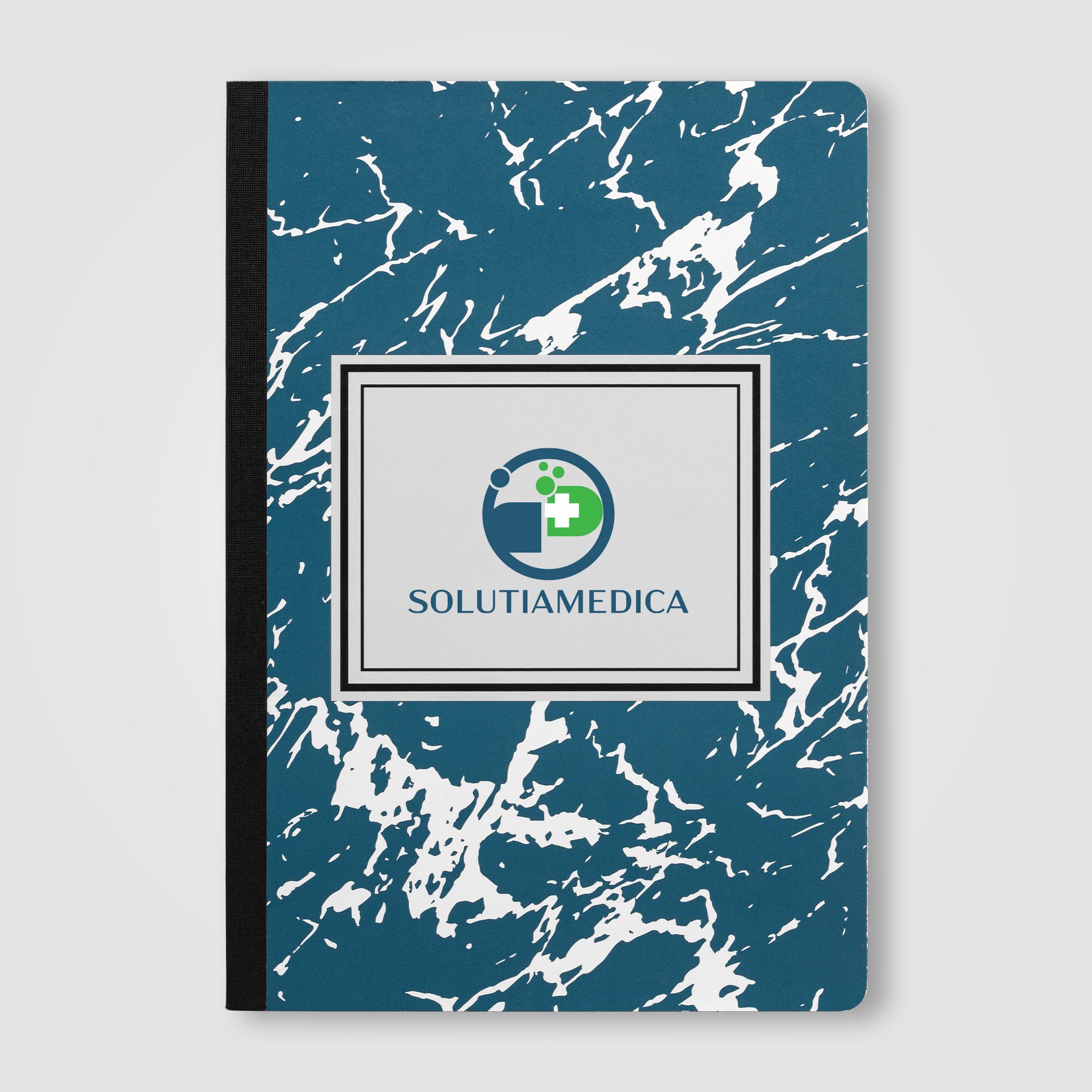 Picture of Slate FSC Paper Marble Hardcover Composition Notebook ? A5