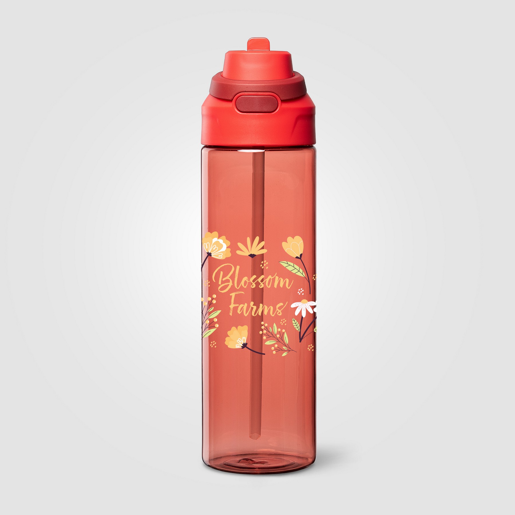 Picture of Lynk rPET Flip-Straw Single Wall Bottle - 28 oz.