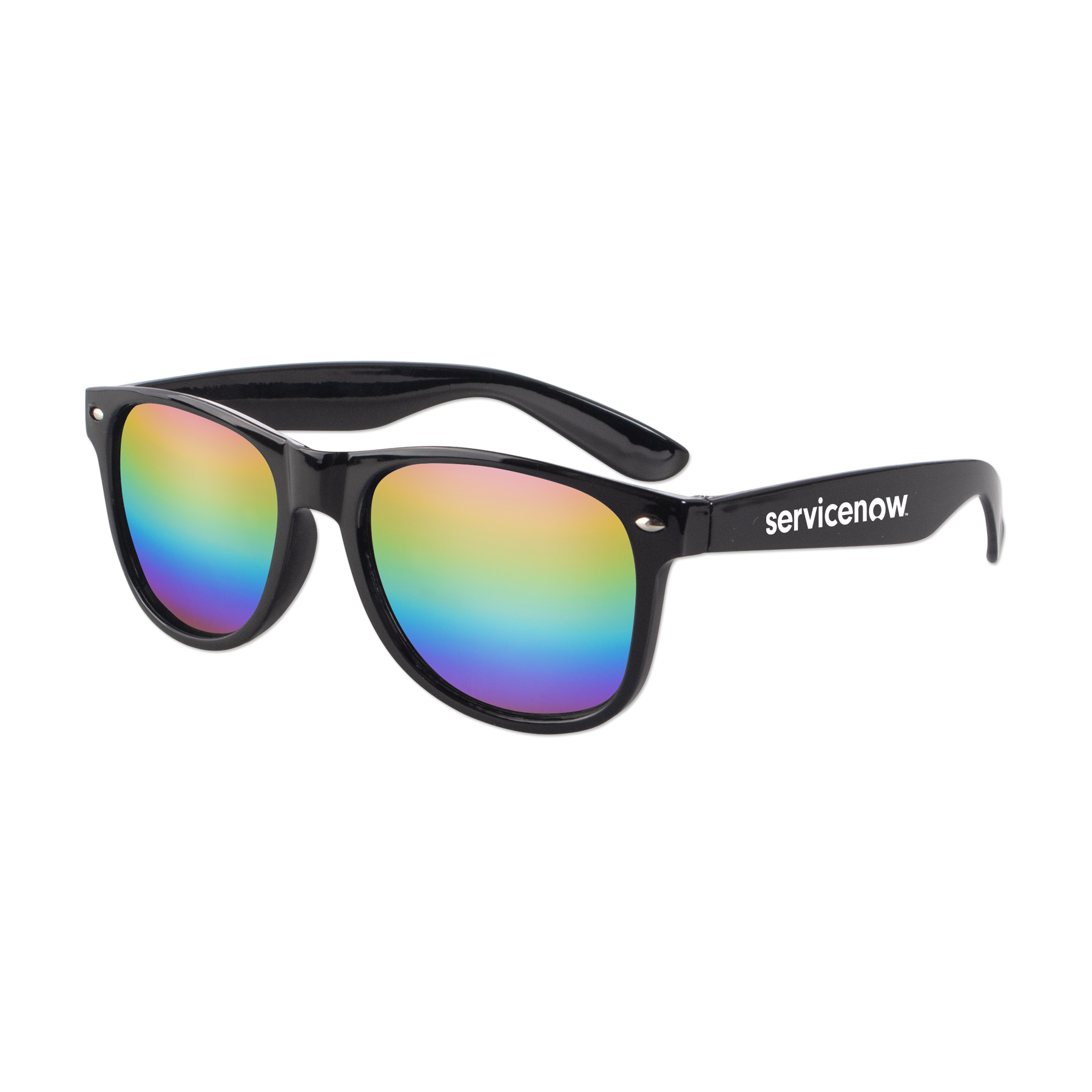 Picture of Iconic Black Frame w/Mirror Lens Sunglasses