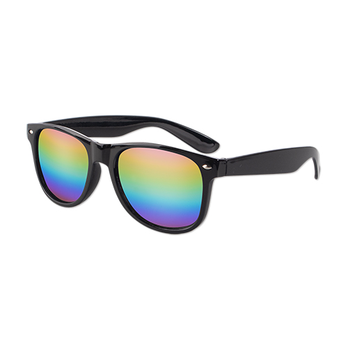 Picture of Iconic Black Frame w/Mirror Lens Sunglasses