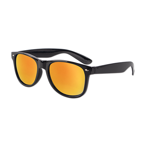 Picture of Iconic Black Frame w/Mirror Lens Sunglasses