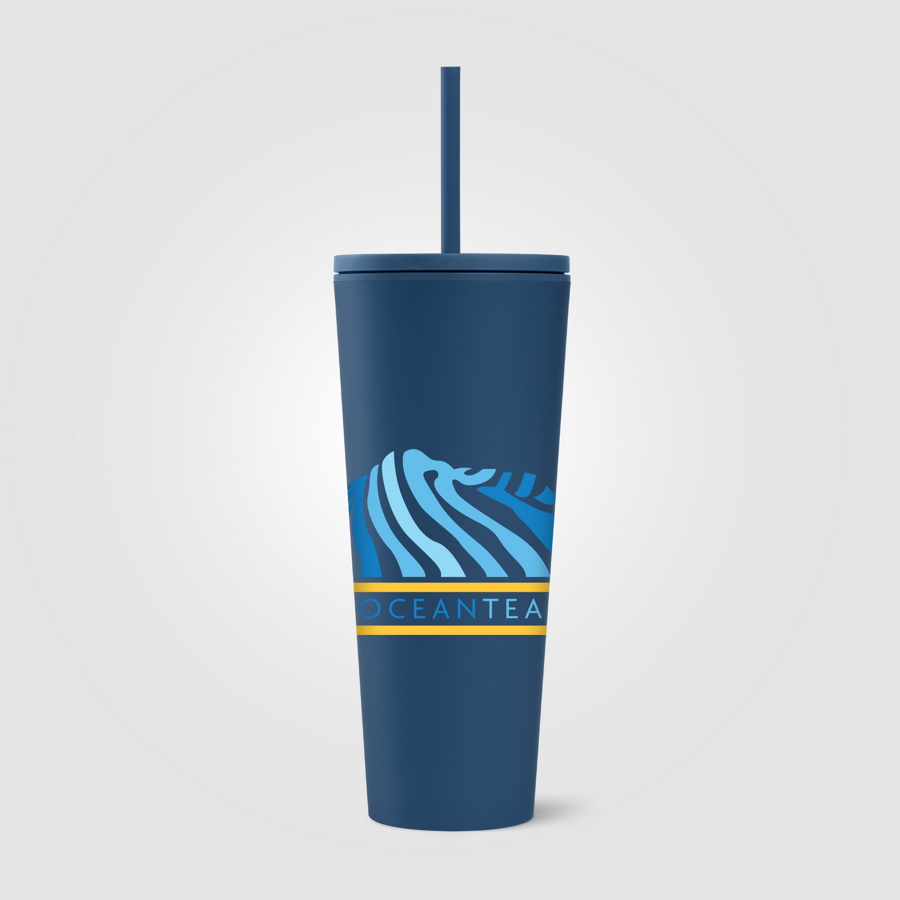 Picture of Spire - 24 oz Soft Touch Double Wall Recycled Plastic Tumbler w/ Straw